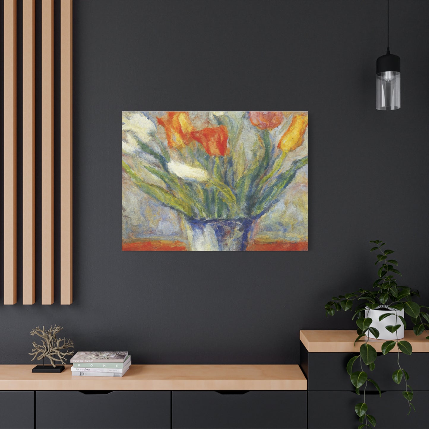 Spring Tulips in Bloom | Botanical Still Life Canvas Art