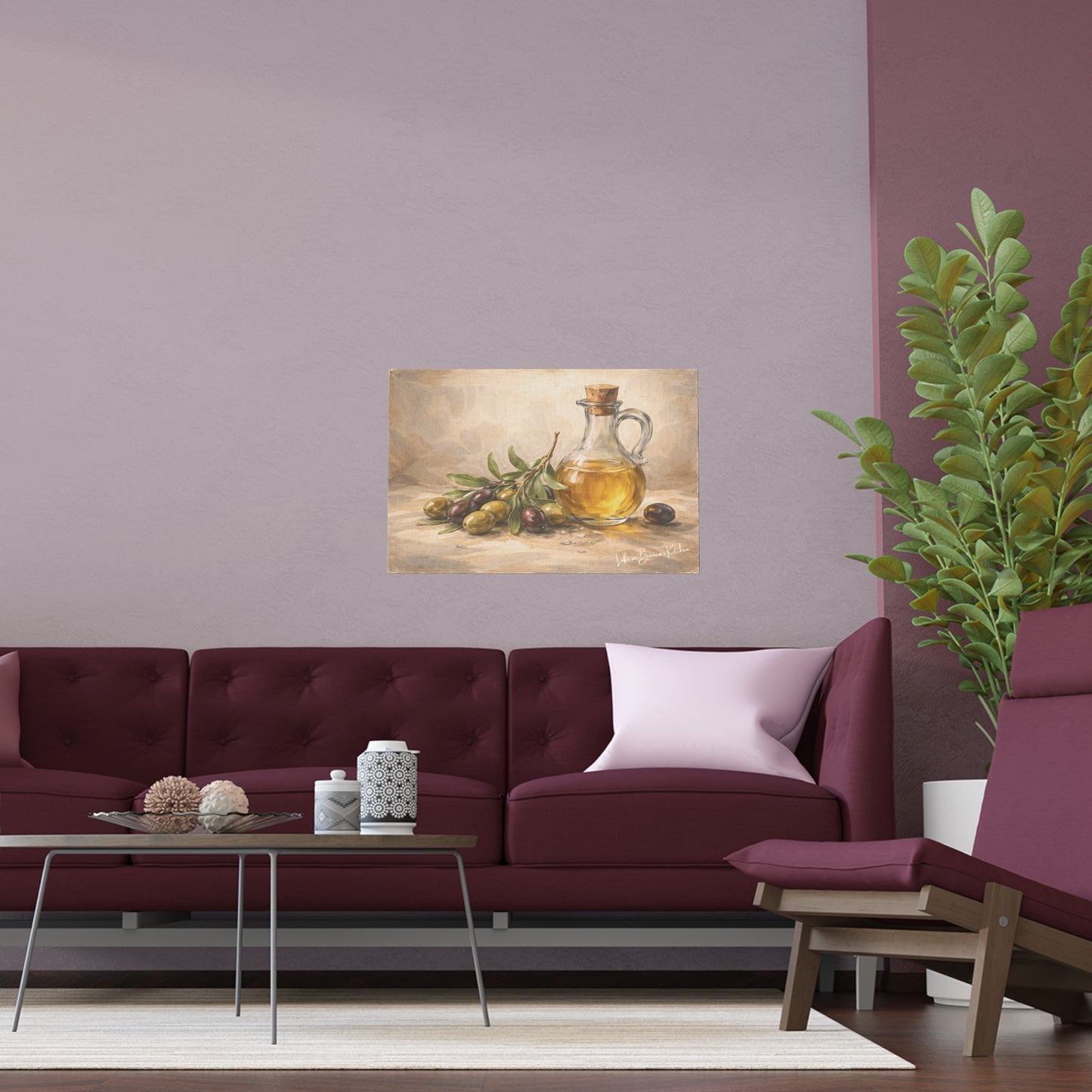 Rustic Olives Still Life (Silk Poster ) | La Tavola Rustica