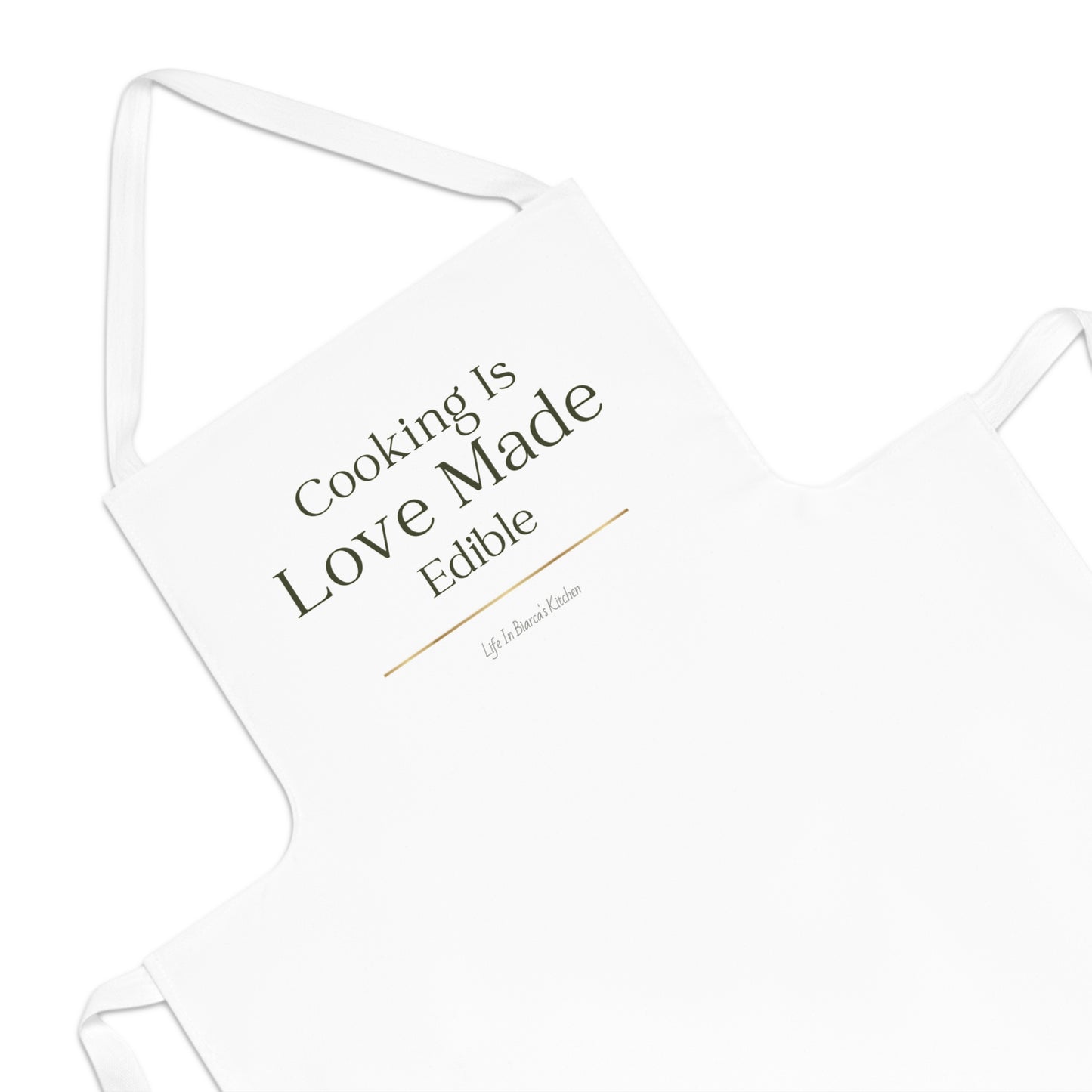 Cooking Is Love Heritage Cotton Apron | Kitchen Garden Collection
