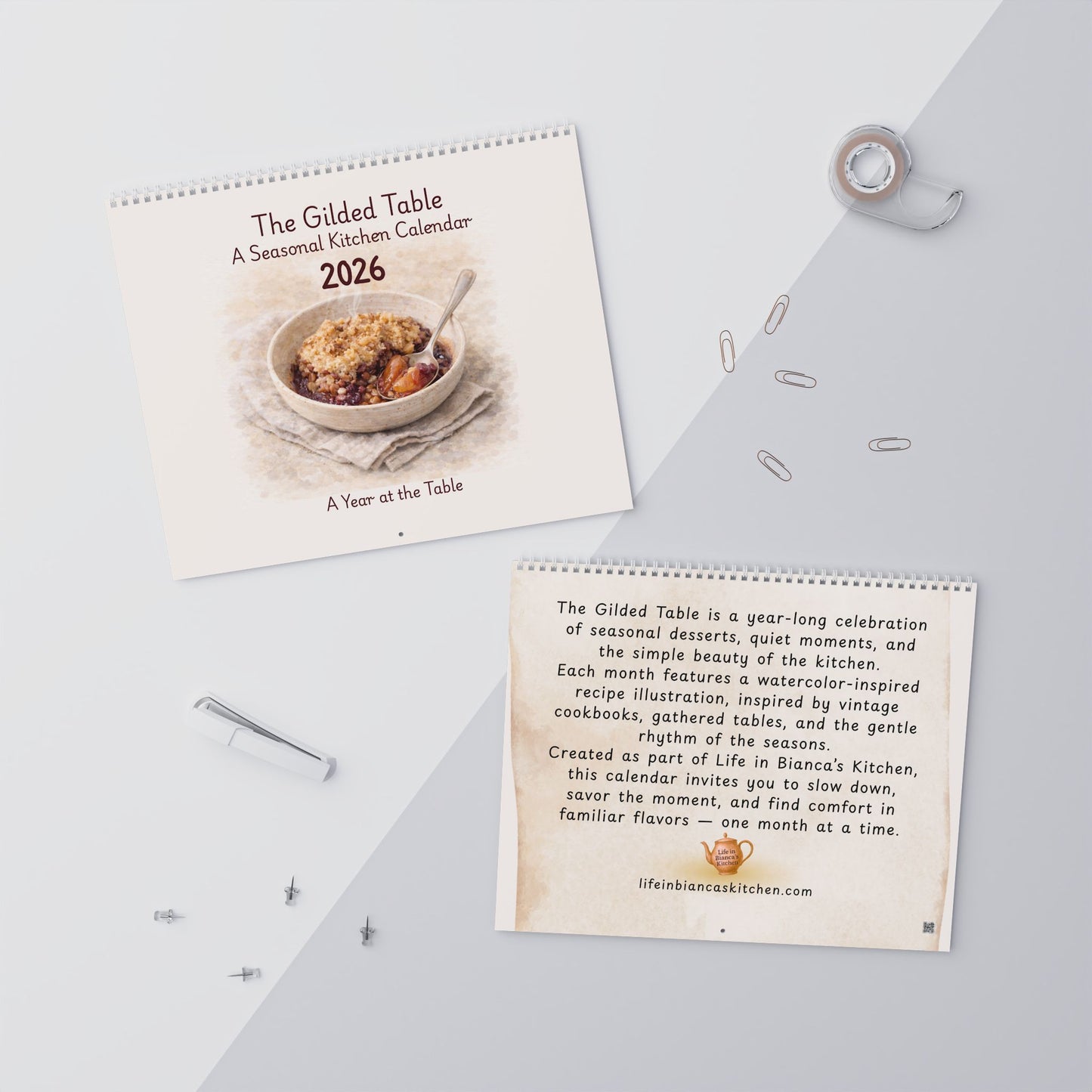 A Seasonal 2026 Kitchen Wall Calendar · The Gilded Table