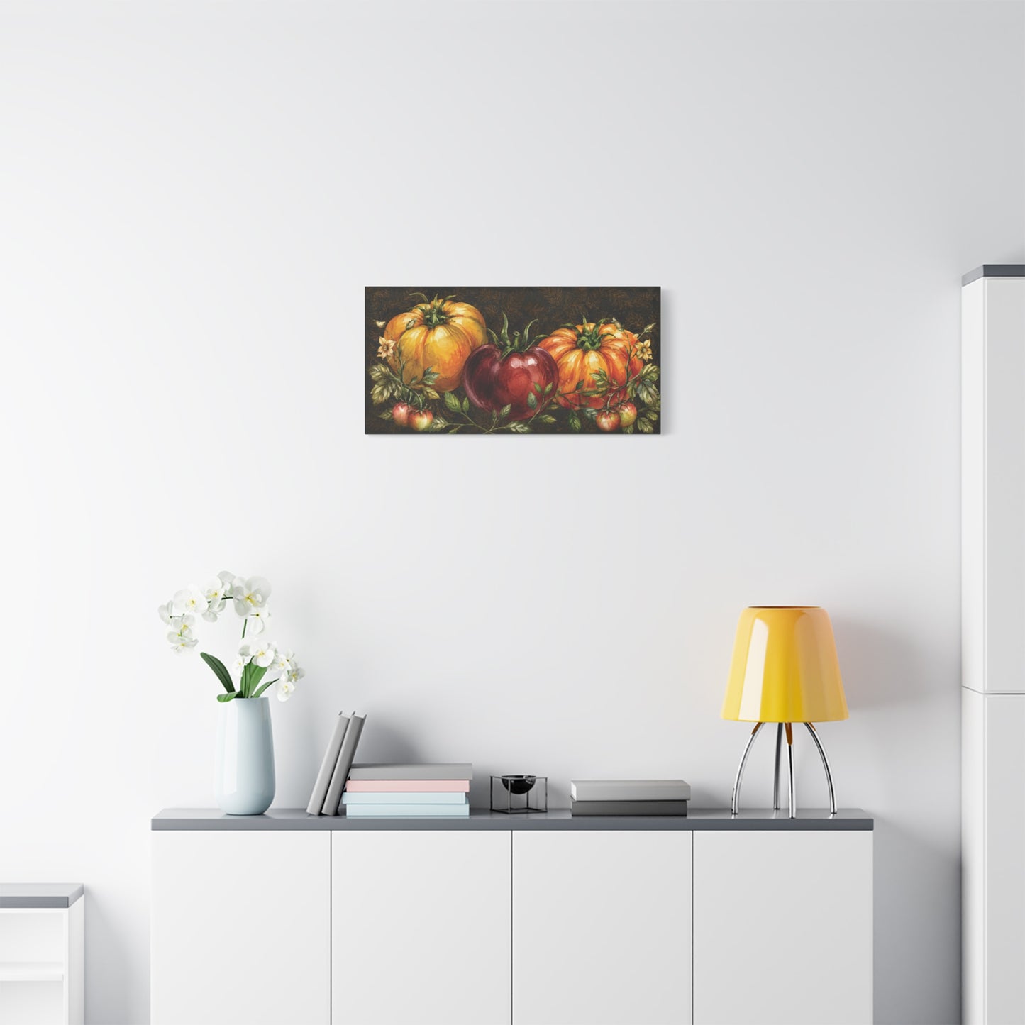 Late Summer Tomatoes Botanical Canvas — Garden Still Life