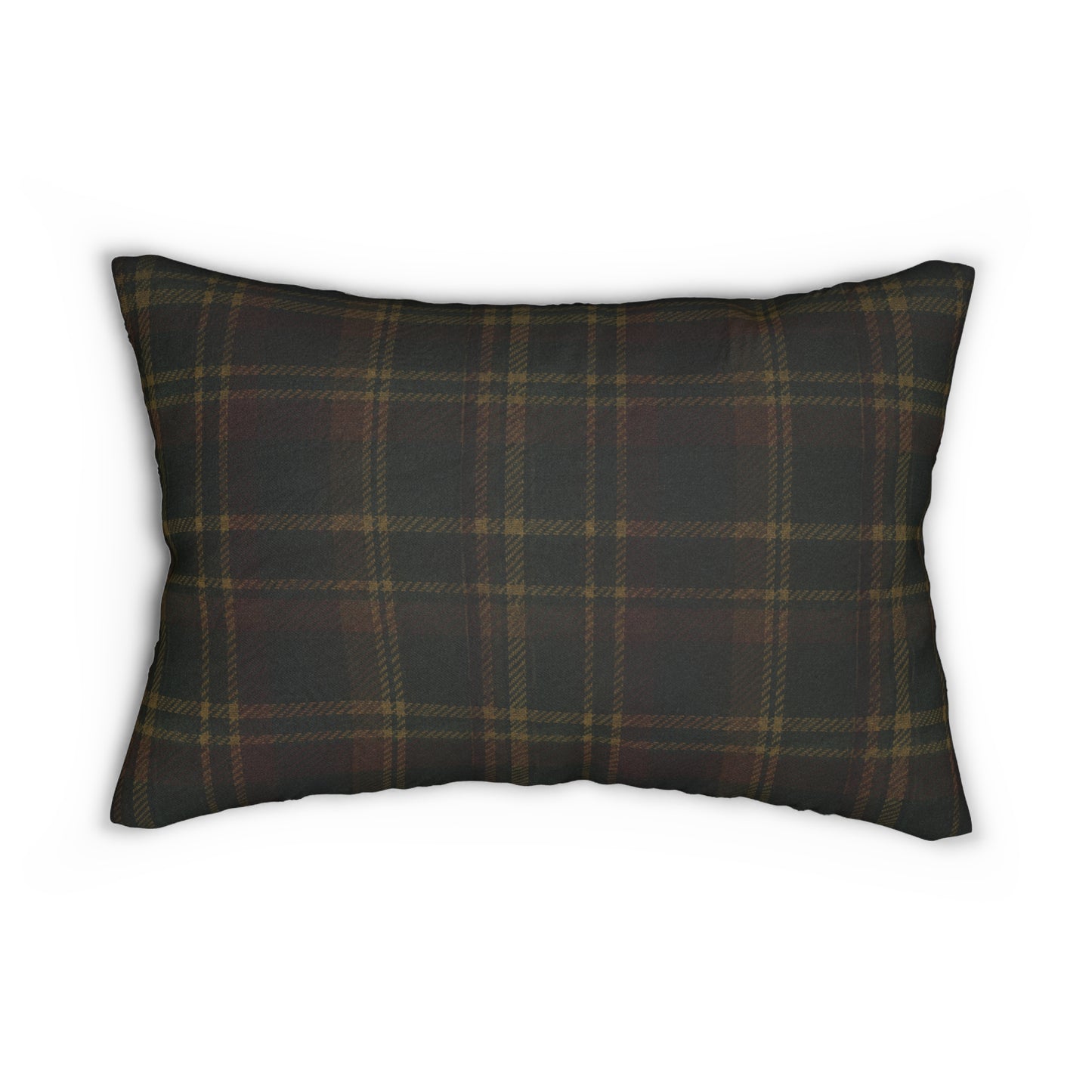 Briarwood Equestrian Lumbar Pillow — Dark Tartan Horse Design