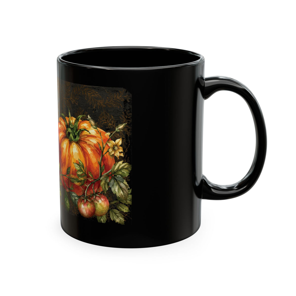 Late Summer Tomatoes Botanical Collector's Mug — Black Ceramic