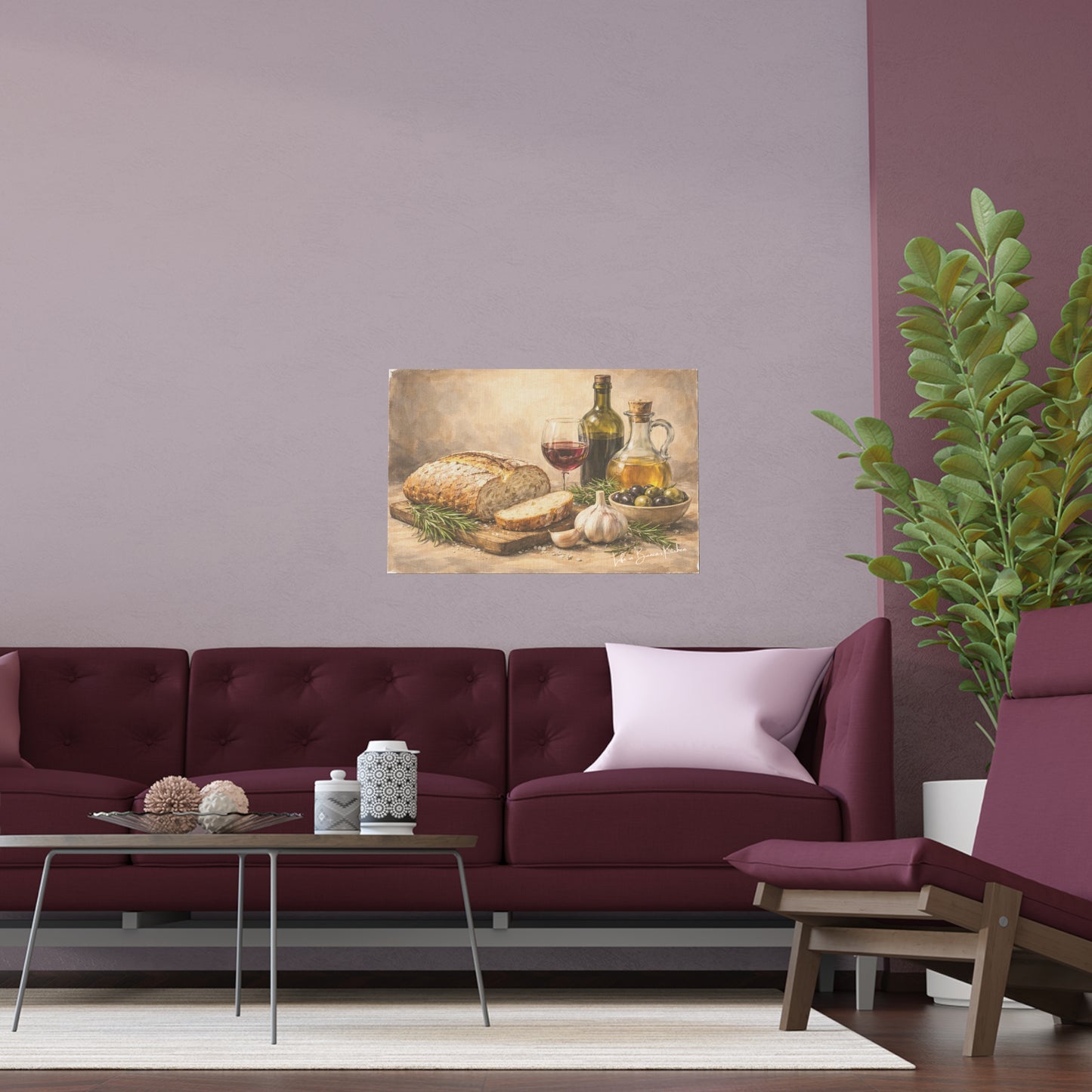 Rustic Bread Still Life (Silk Poster )  | La Tavola Rustica