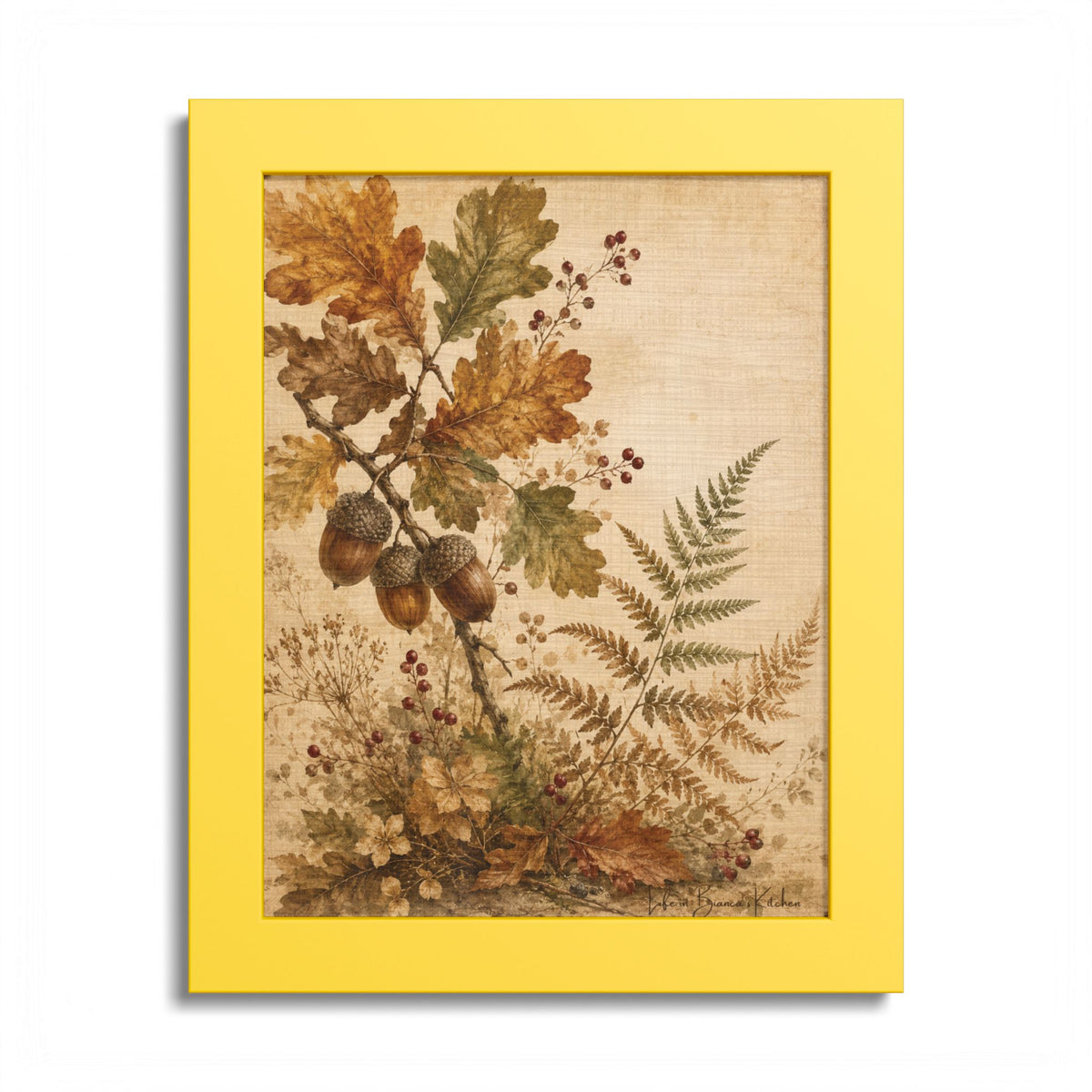 Fall Fronds I — Framed Autumn Botanical Art Print