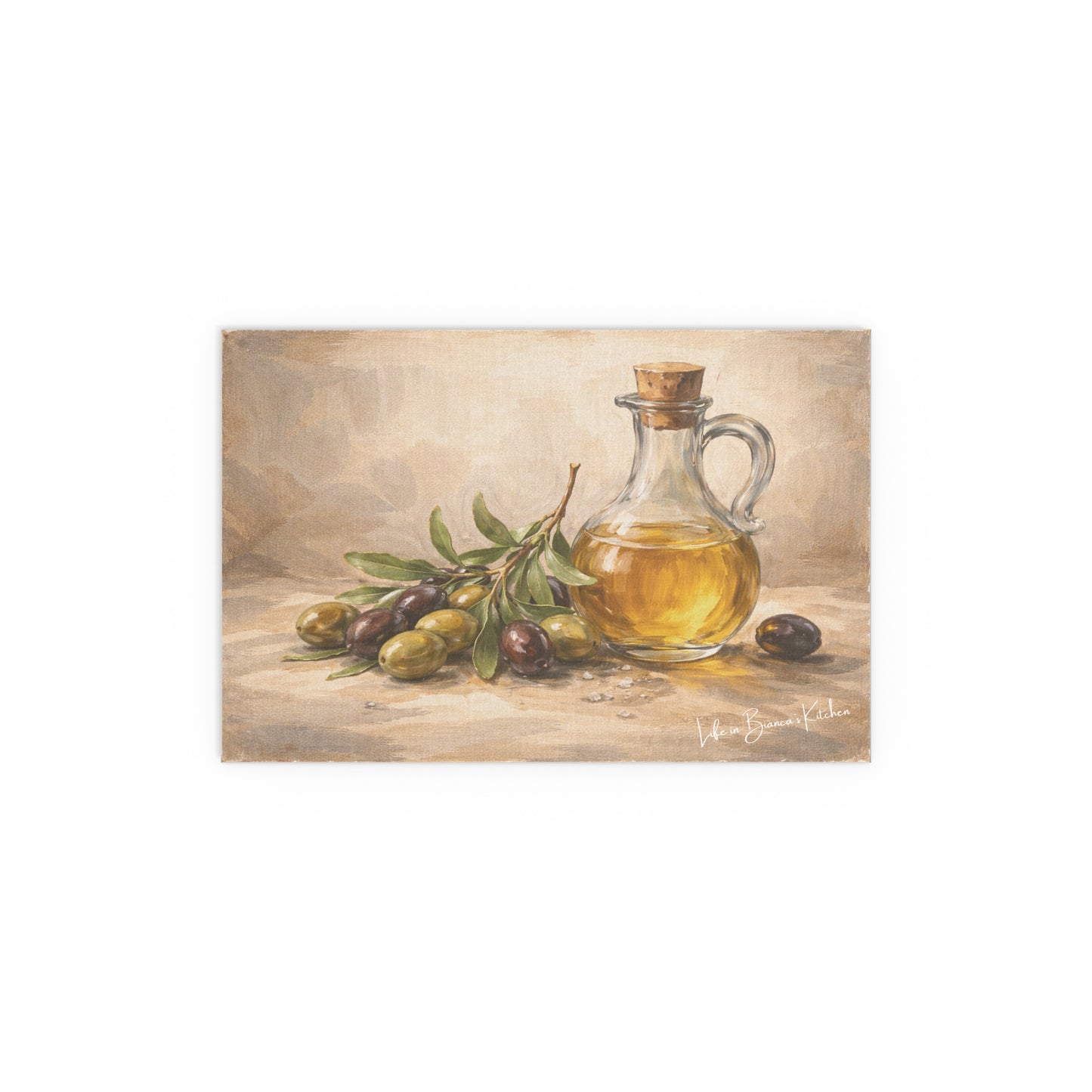 Rustic Olives Still Life (Silk Poster )  | La Tavola Rustica