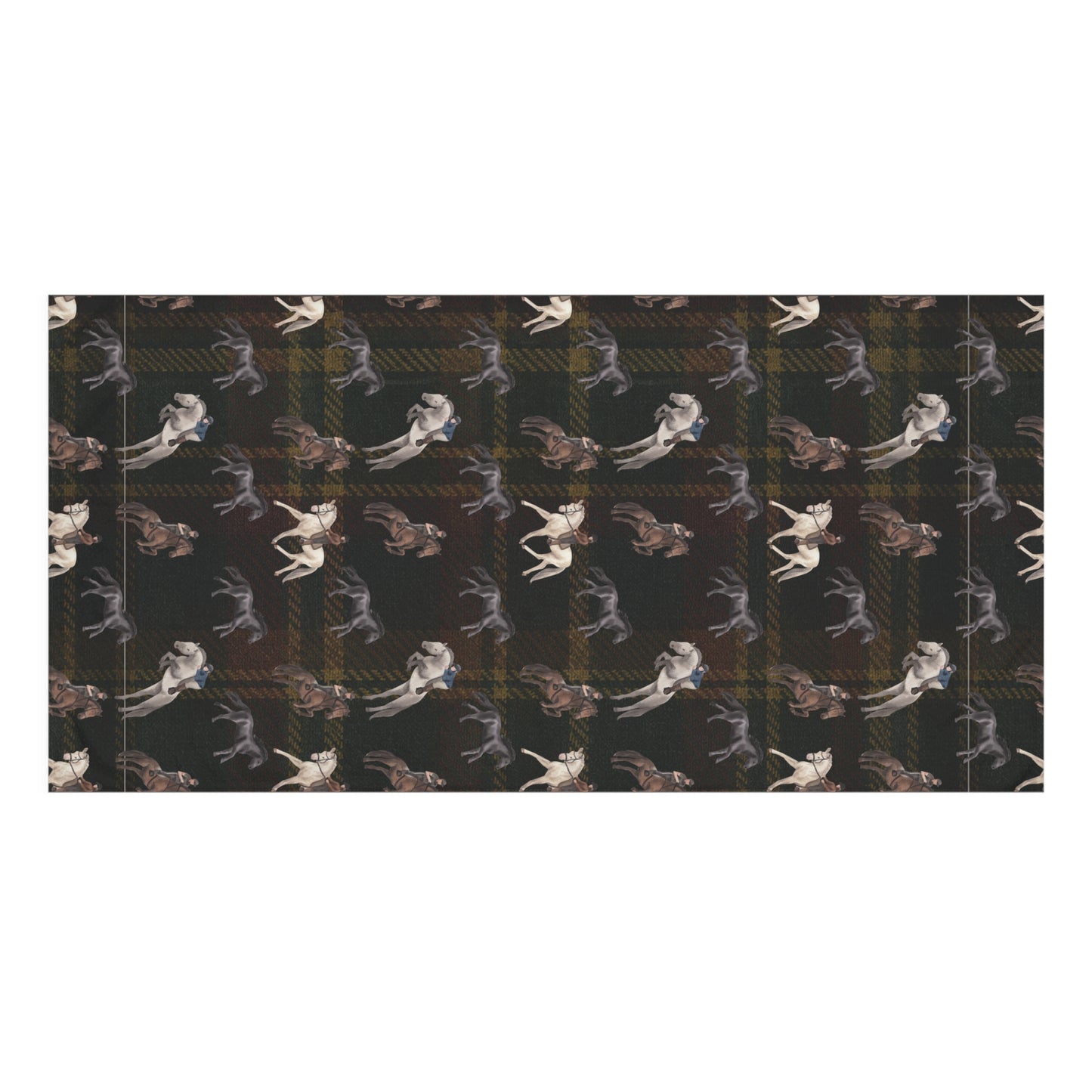 Briarwood Equestrian Bath Towel — Heritage Tartan Horse Design