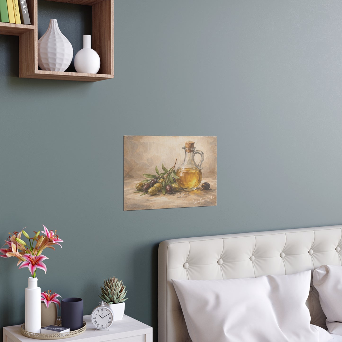 Rustic Olives Still Life (Silk Poster )  | La Tavola Rustica