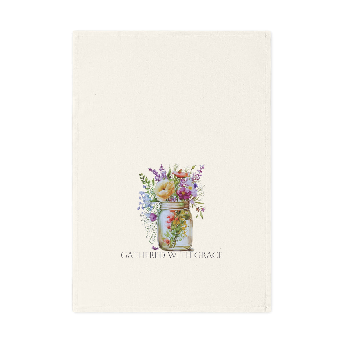 Gathered with Grace  | Cotton Tea Towel – Spring Botanical