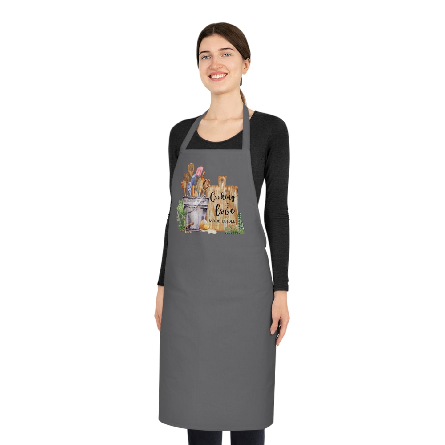 Cooking Is Love Cotton Apron | Spring Kitchen Garden Edition