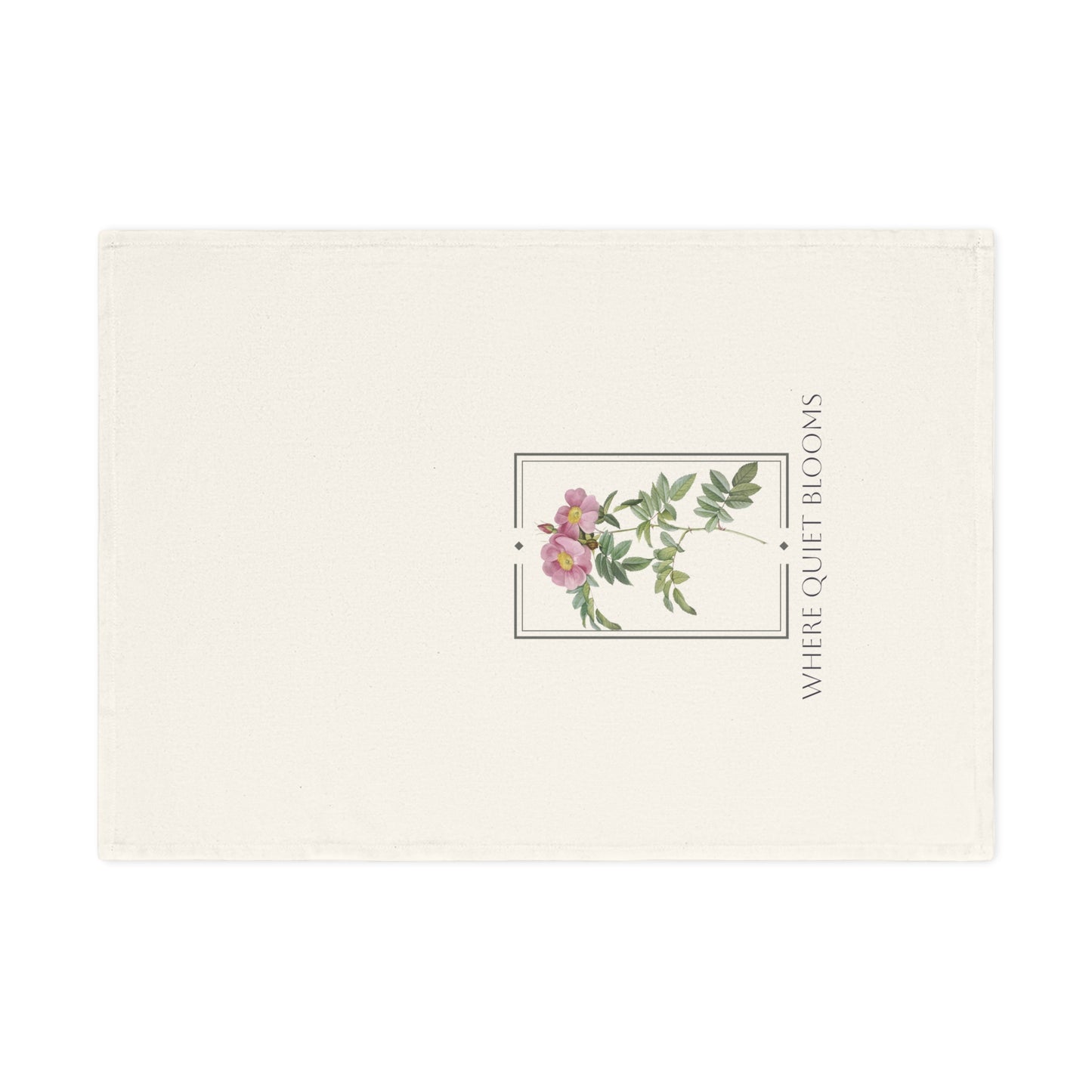 Where Quiet Blooms | Cotton Tea Towel – Spring Botanical