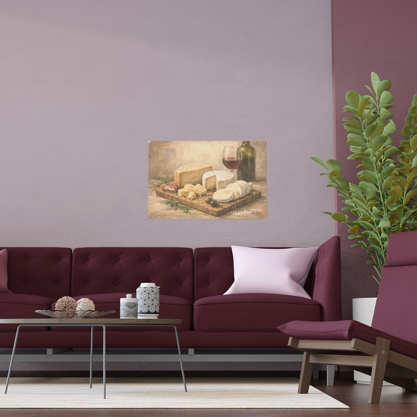 Rustic Cheese Still Life (Silk Poster )  | La Tavola Rustica