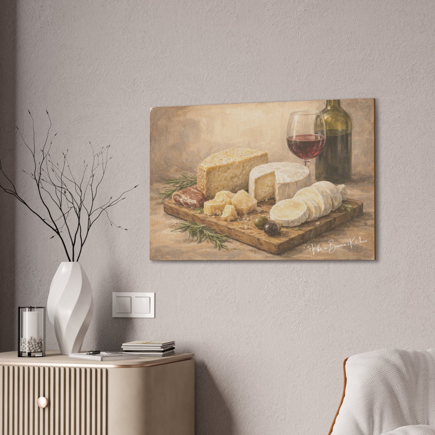 Rustic Cheese Still Life (Canvas) | La Tavola Rustica
