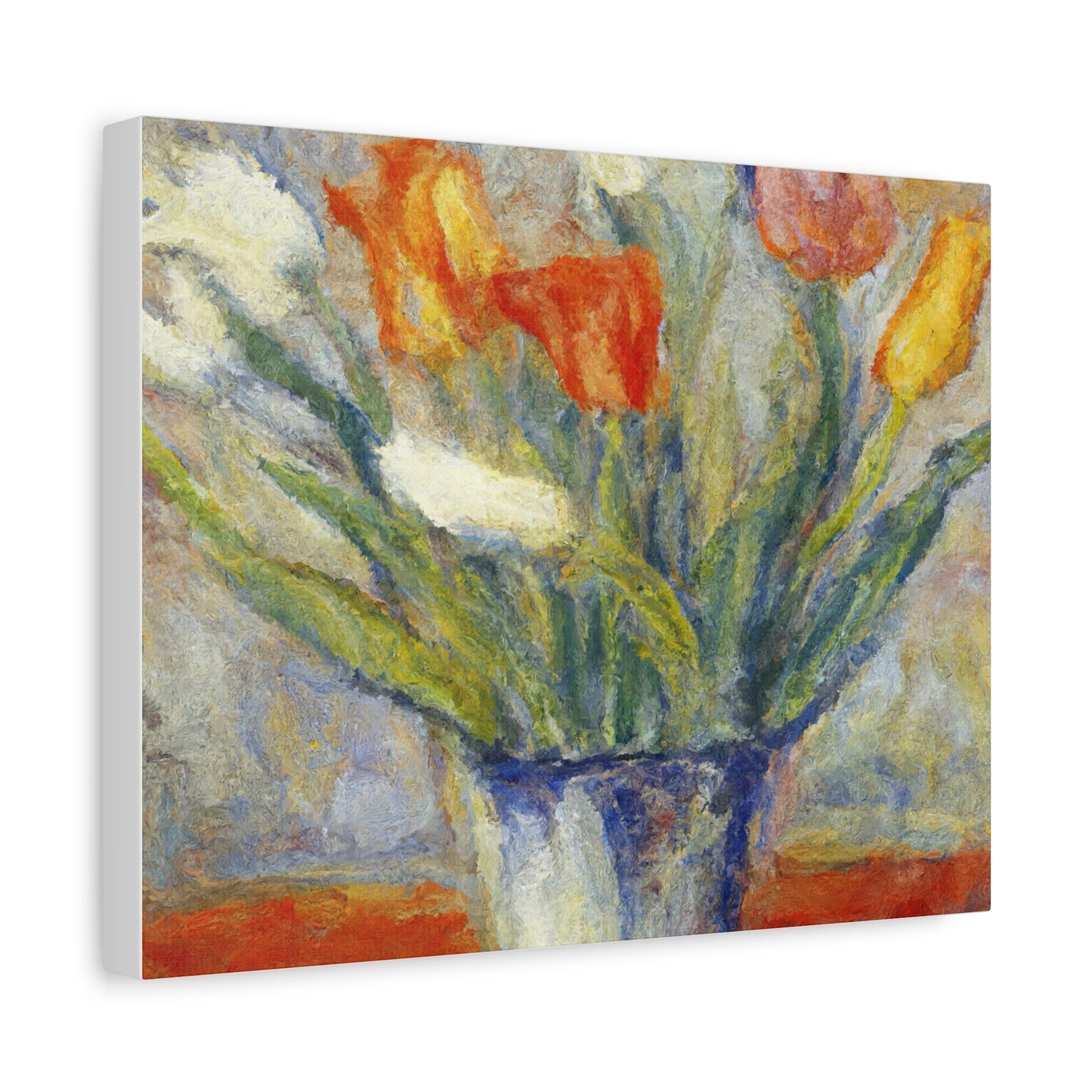 Spring Tulips in Bloom | Botanical Still Life Canvas Art