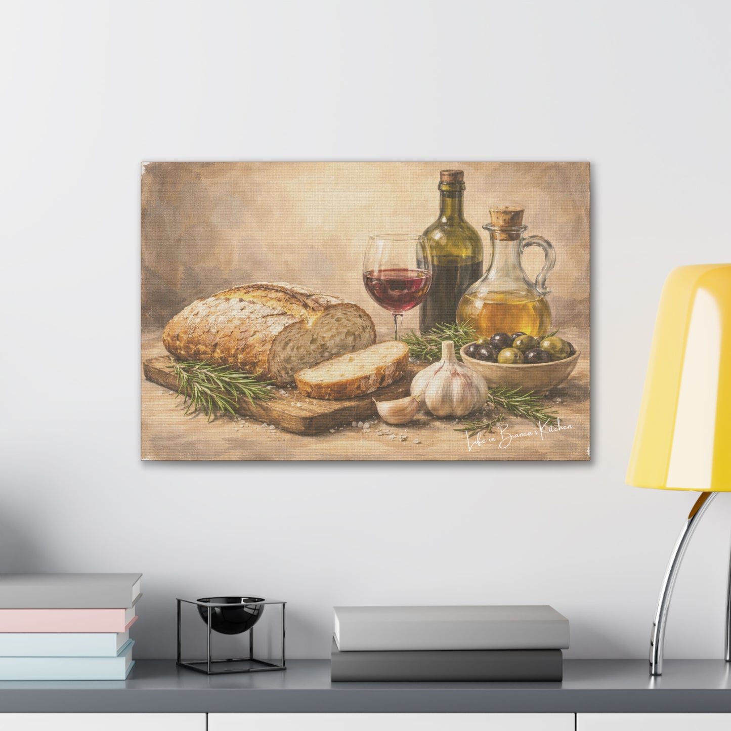 Rustic Bread Still Life (Canvas) | La Tavola Rustica