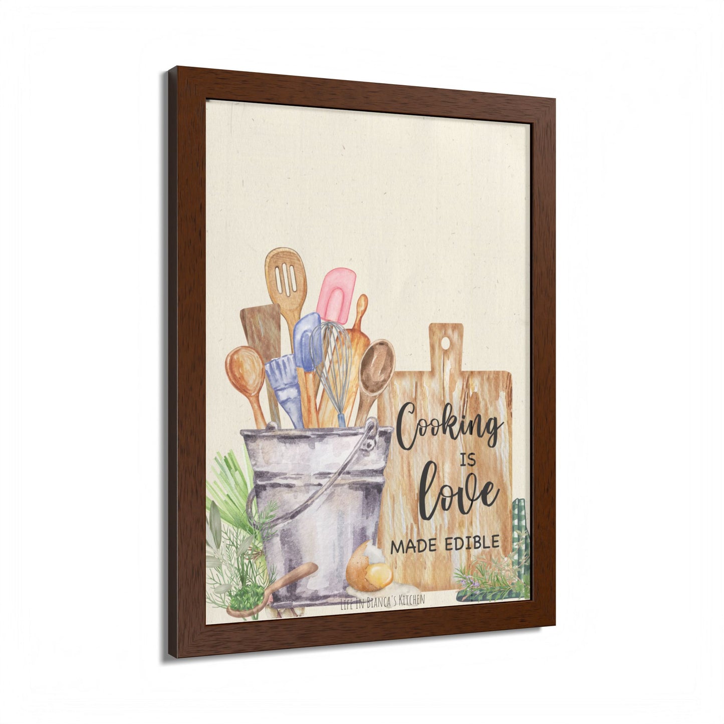 Cooking Is Love Framed Wall Art | Kitchen Garden Collection