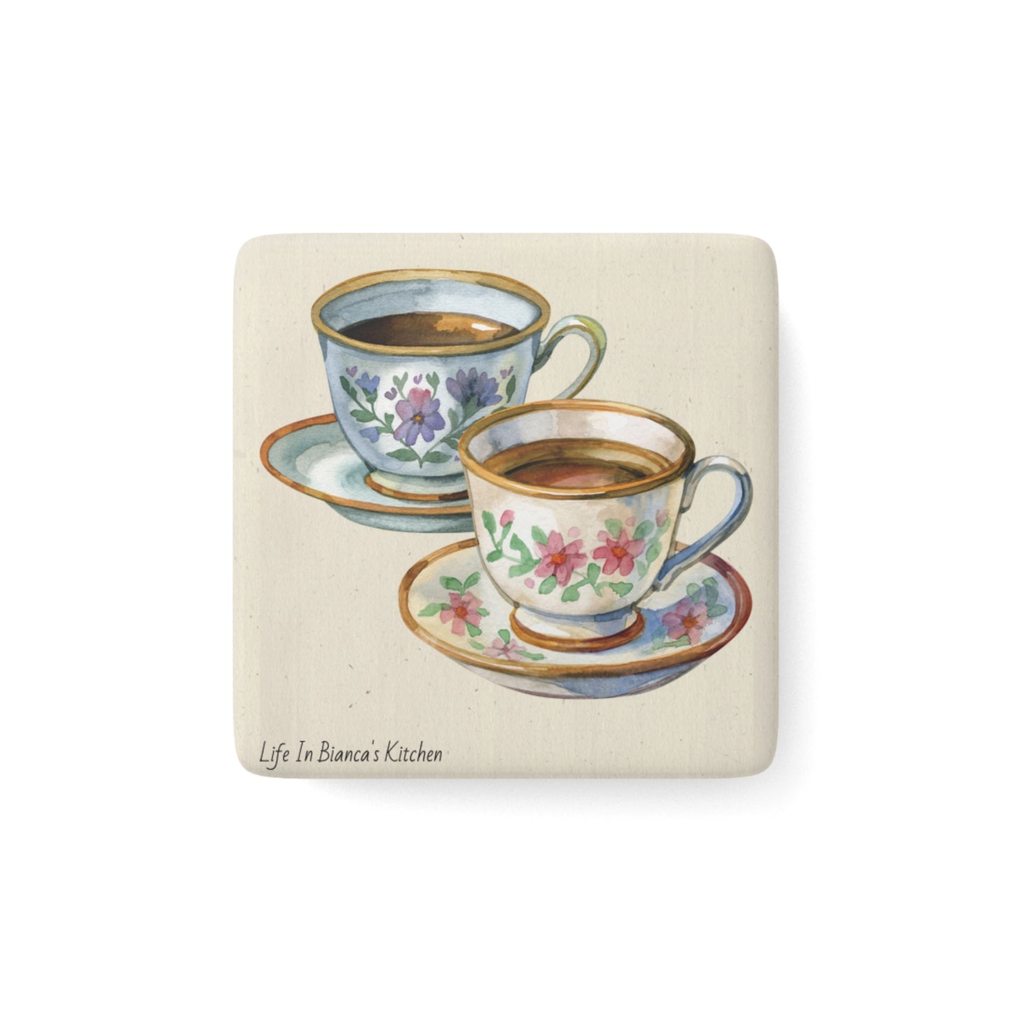 Where Friends Linger Porcelain Square Magnet