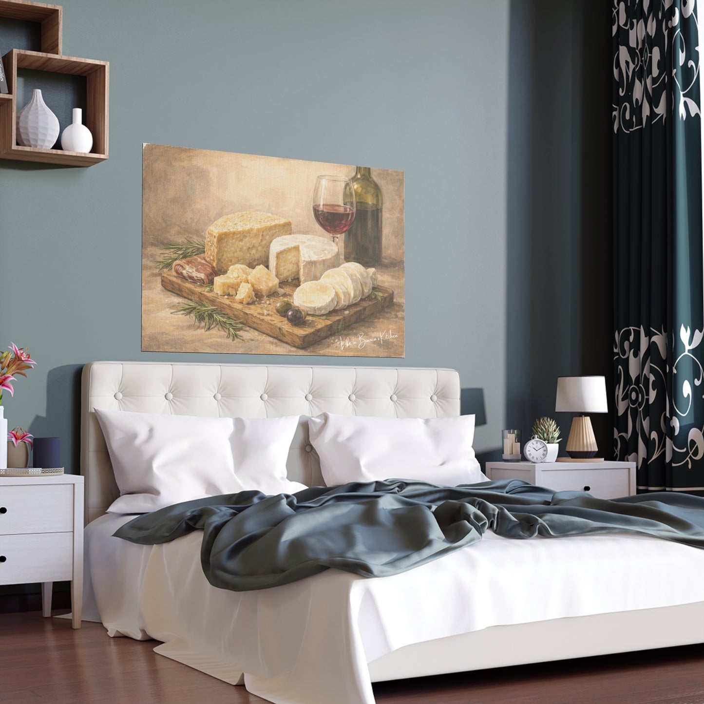 Rustic Cheese Still Life (Silk Poster )  | La Tavola Rustica