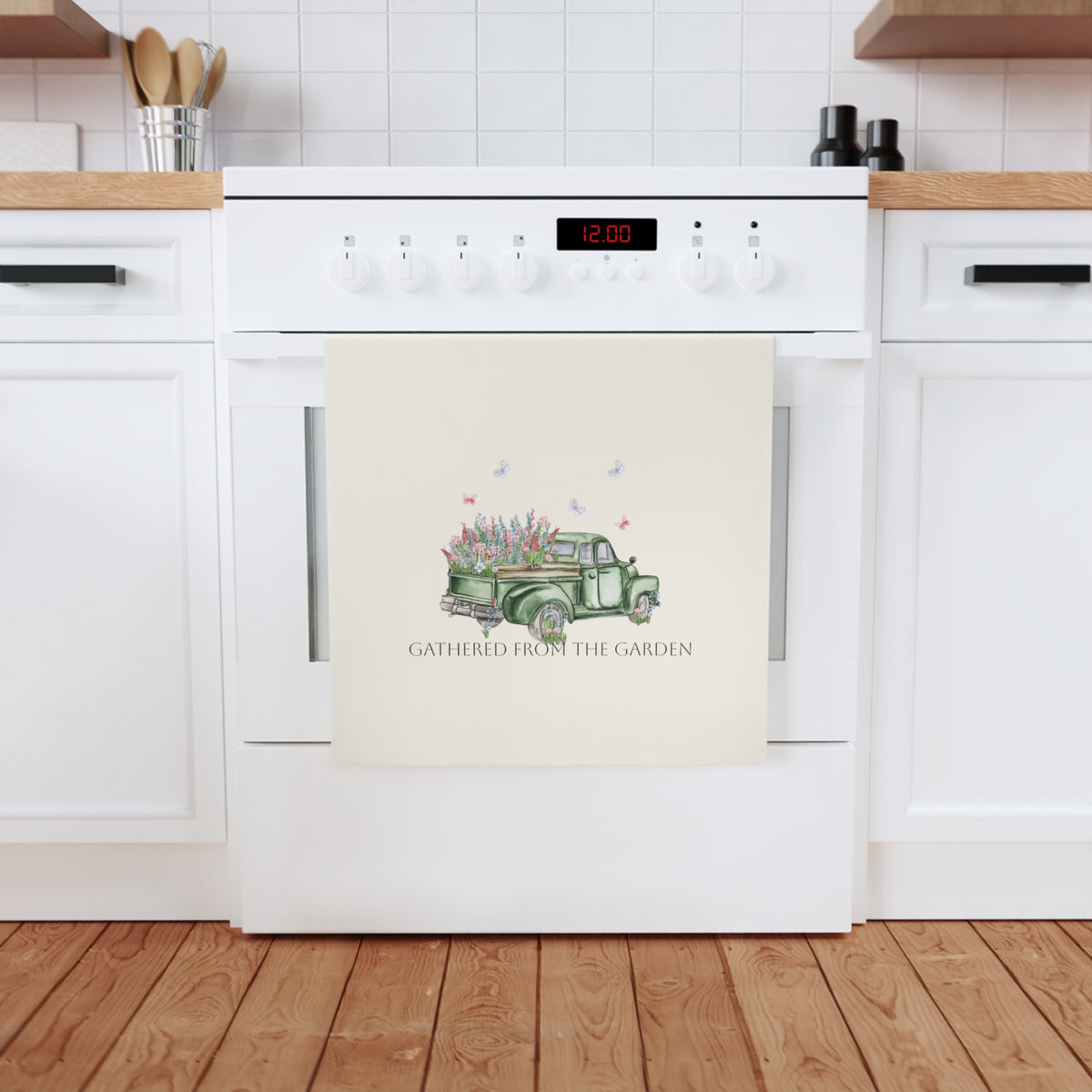 Gathered from the Garden  | Cotton Tea Towel – Spring Botanical