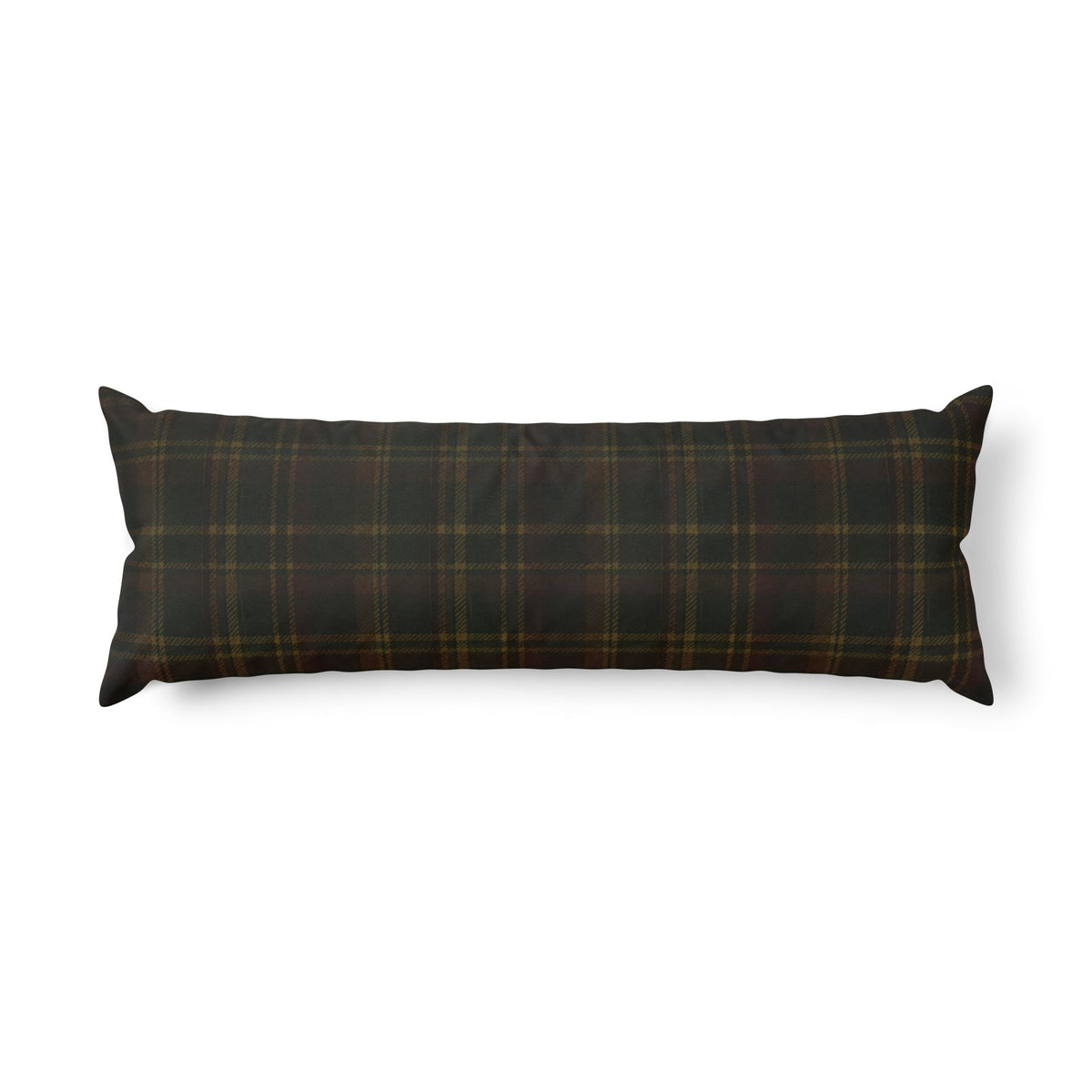 Briarwood Floral Body Pillow — Vintage Rose & Heritage Tartan Design
