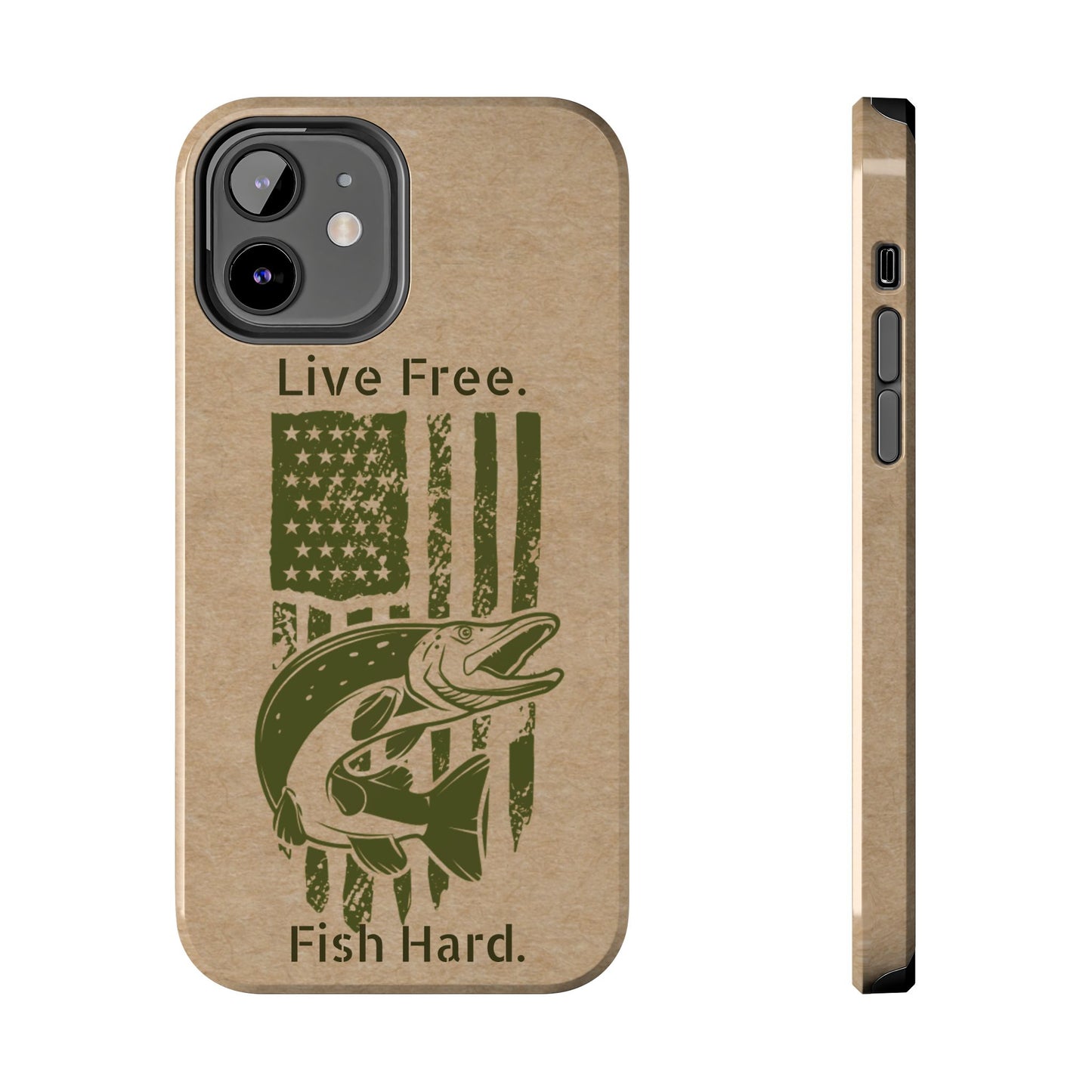 Live Free. Fish Hard. Phone Case | Heritage Outdoors Series