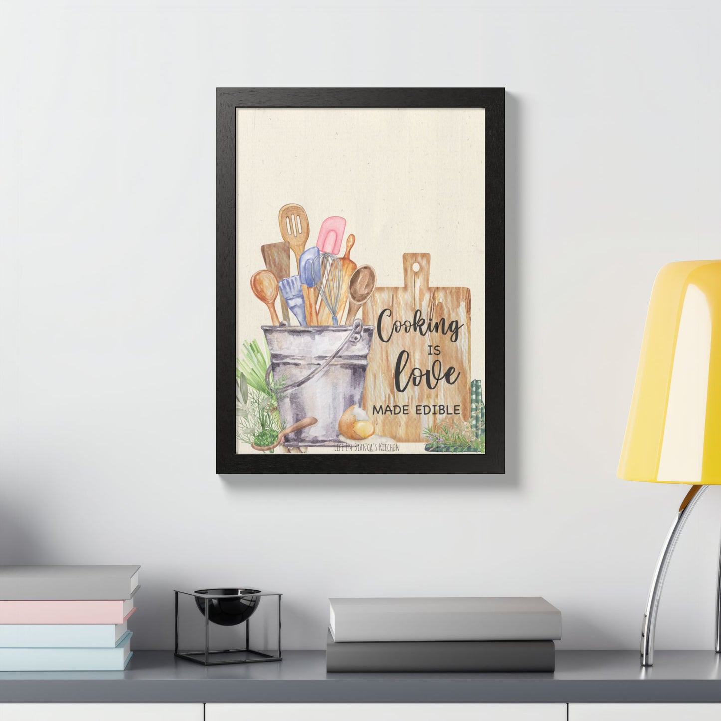 Cooking Is Love Framed Wall Art | Kitchen Garden Collection