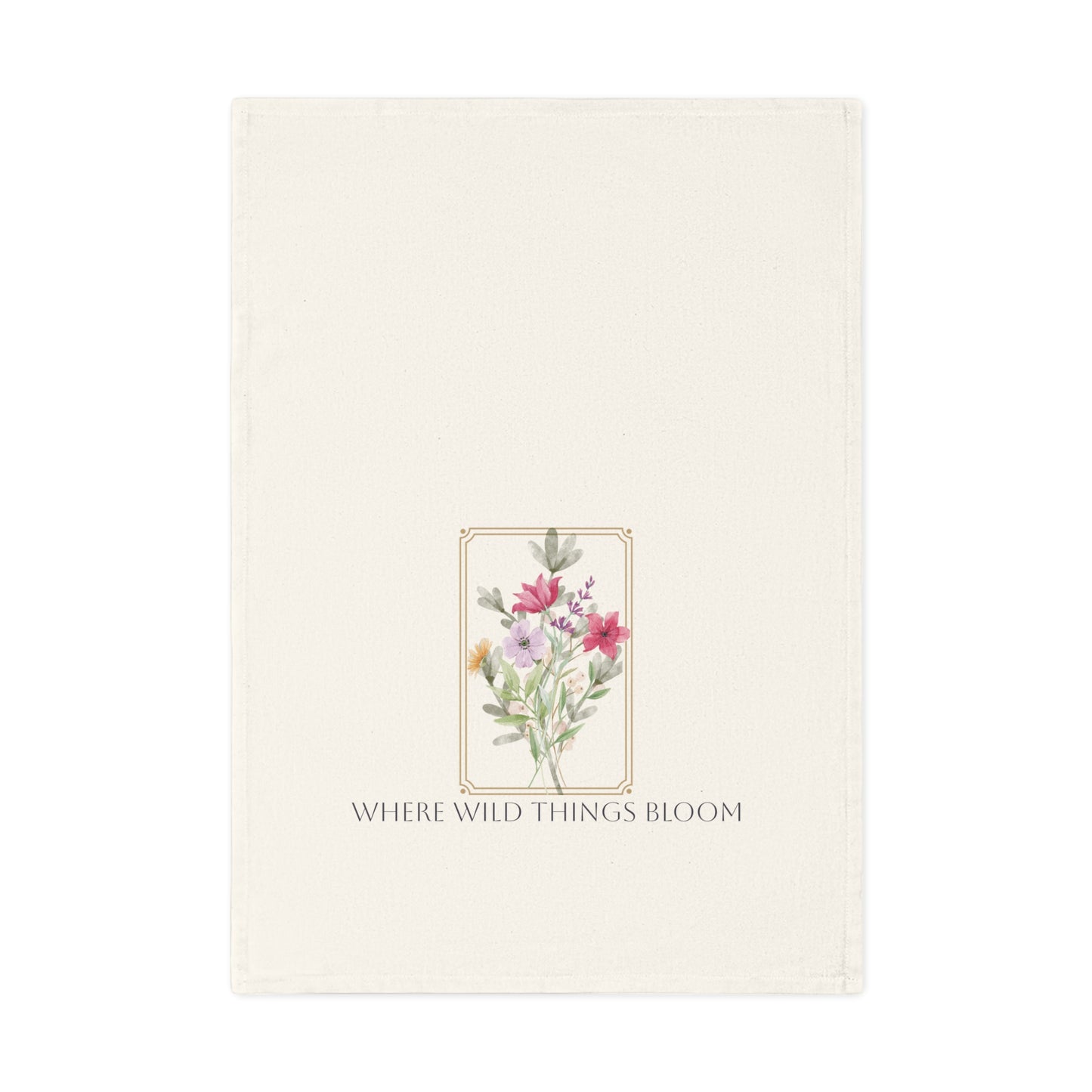 Where Wild Things Bloom | Cotton Tea Towel – Spring Botanical