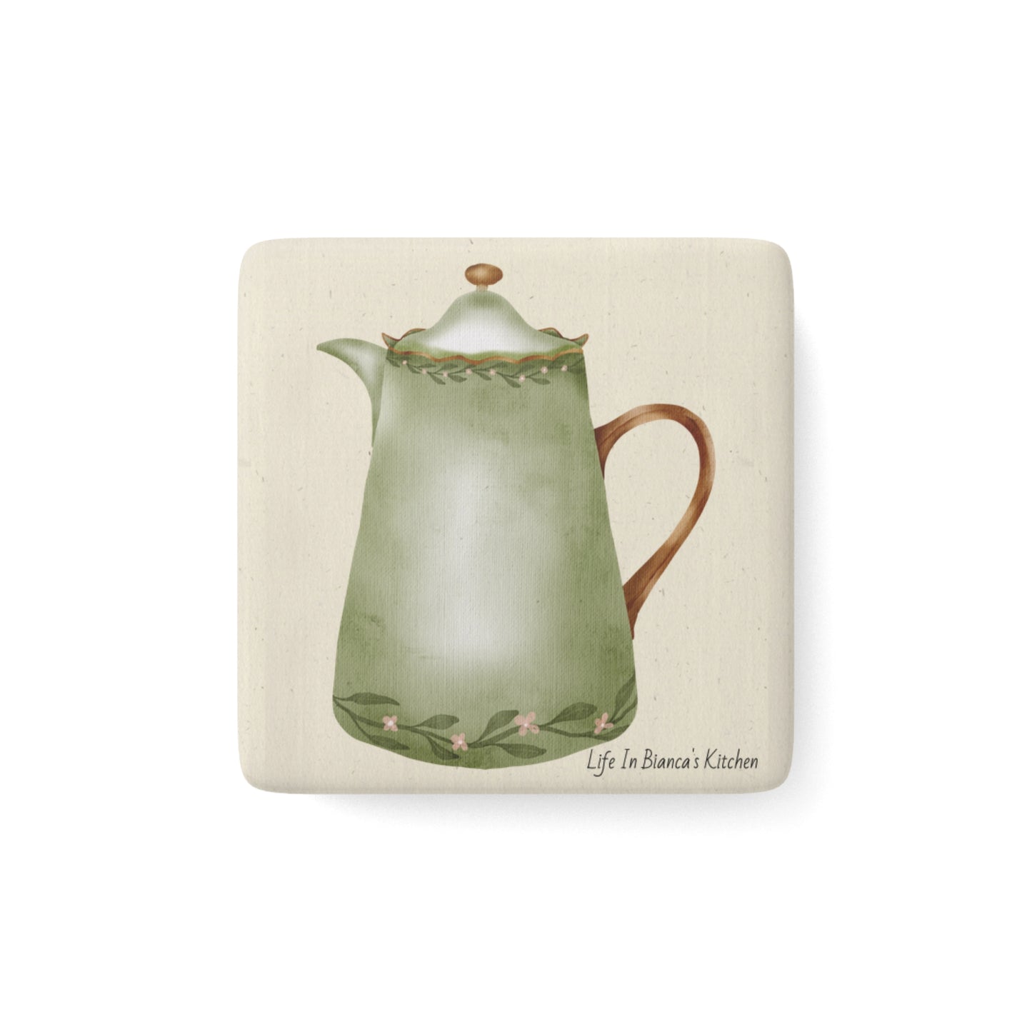 Where Stories Are Poured Porcelain Square Magnet