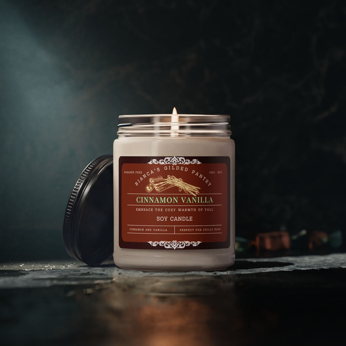 *LIMITED EDITION* Warm Cinnamon Vanilla Soy Candle | Cozy Autumn Spiced Soy Candle