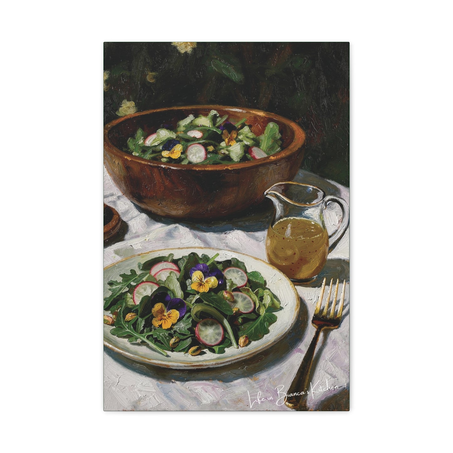 Spring Salad II (Canvas) | At the Garden Table