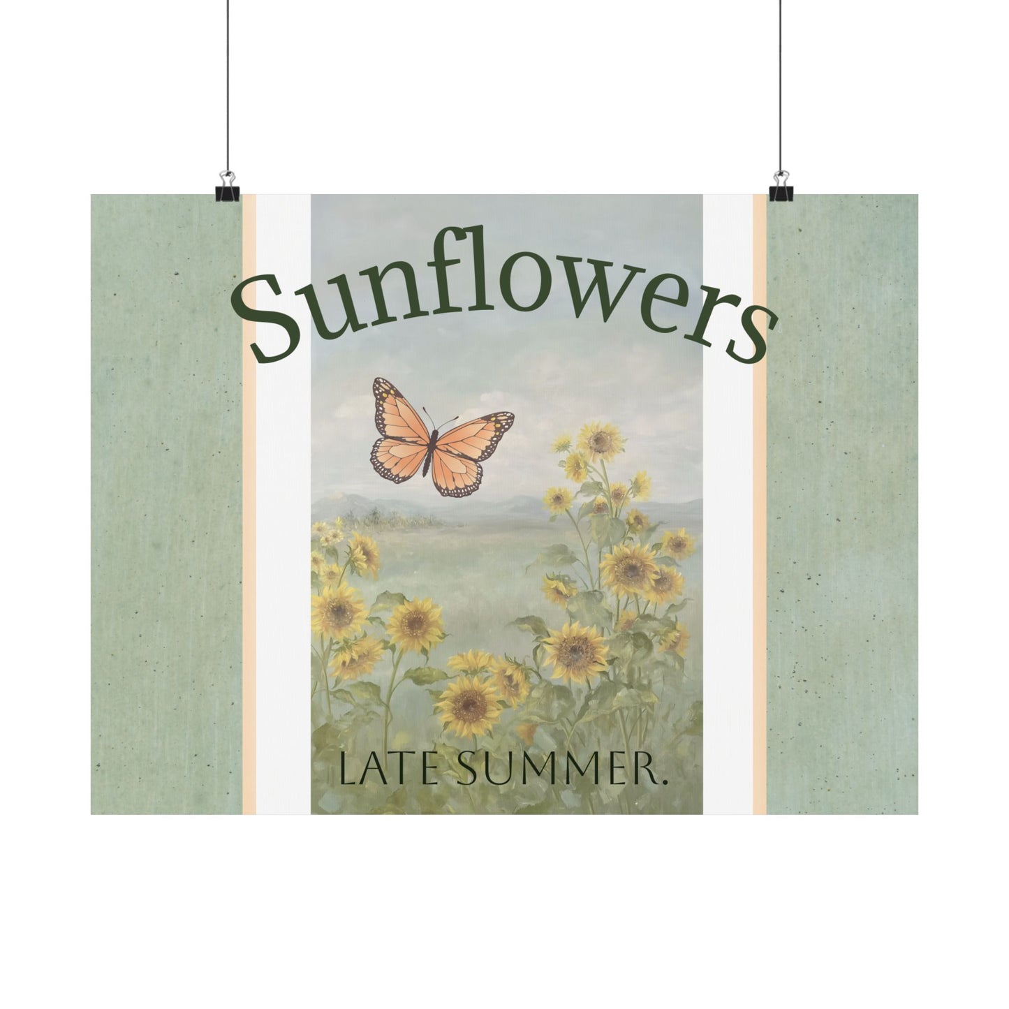 Sunflowers, Late Summer | Matte Botanical Garden Poster