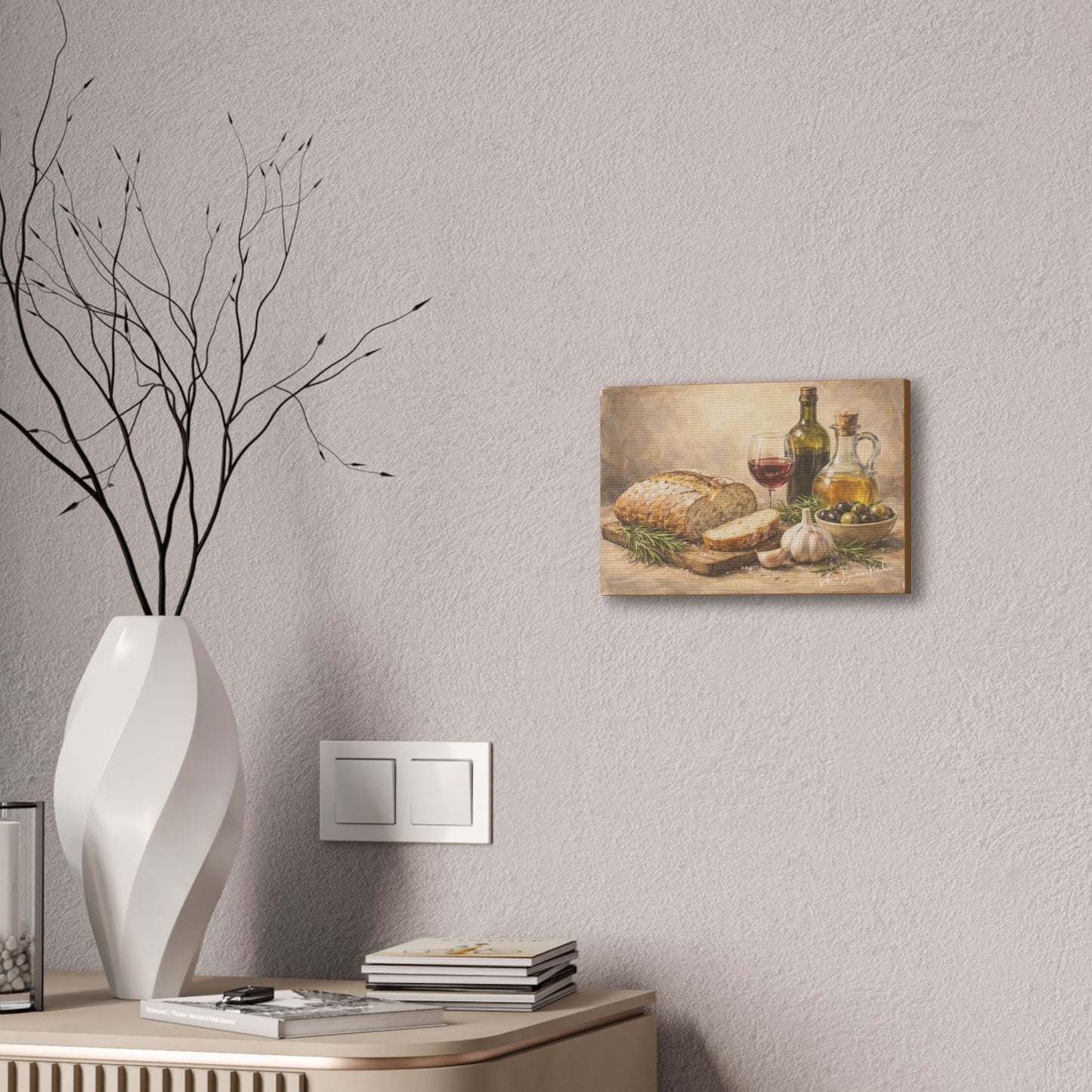 Rustic Bread Still Life (Canvas) | La Tavola Rustica