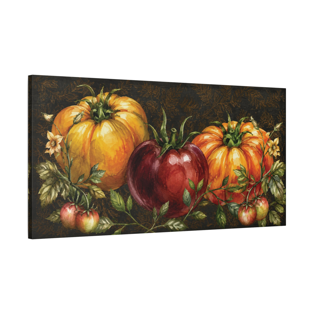Late Summer Tomatoes Botanical Canvas — Garden Still Life