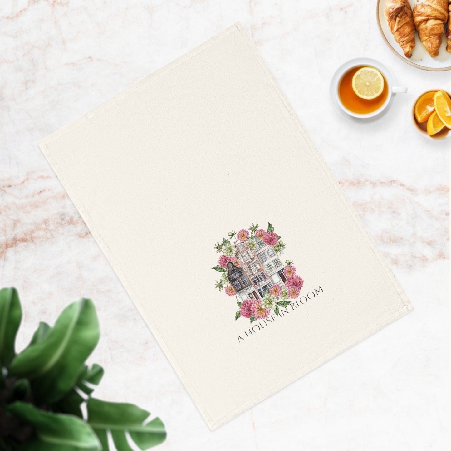 A House In Bloom | Cotton Tea Towel – Spring Botanical