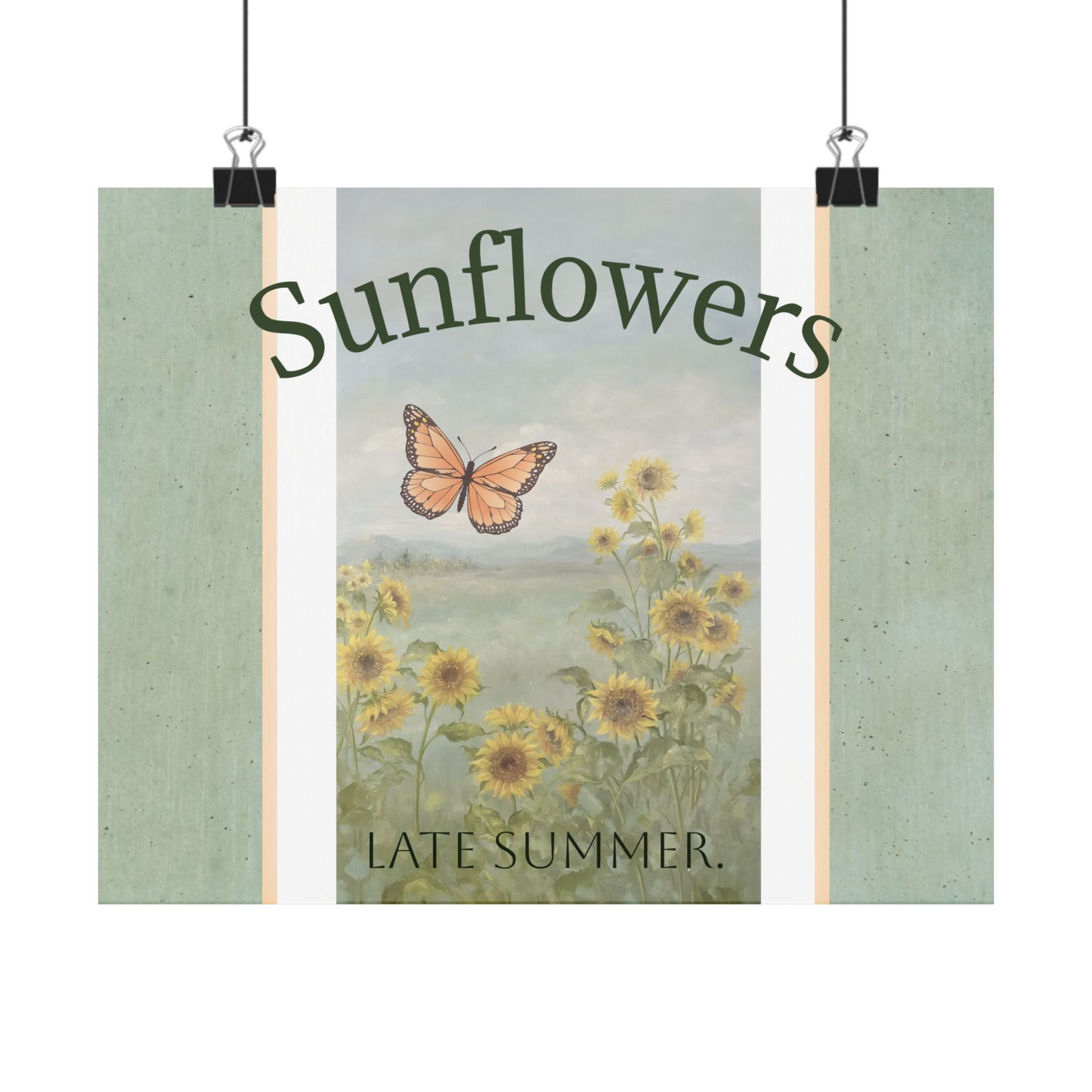 Sunflowers, Late Summer | Matte Botanical Garden Poster