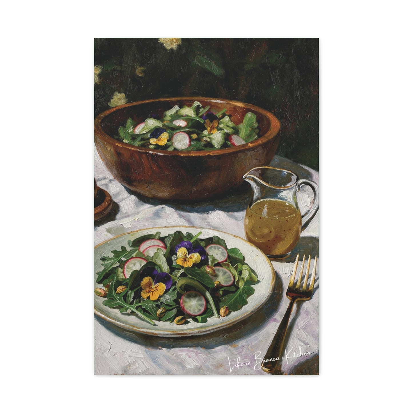 Spring Salad (Canvas) | At the Garden Table
