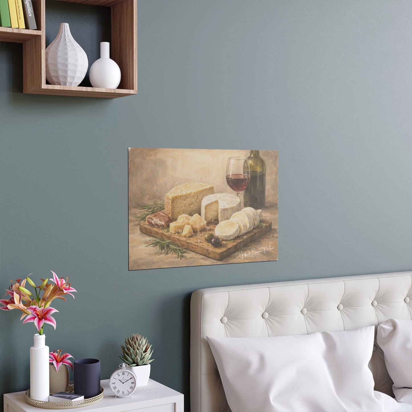 Rustic Cheese Still Life (Silk Poster )  | La Tavola Rustica