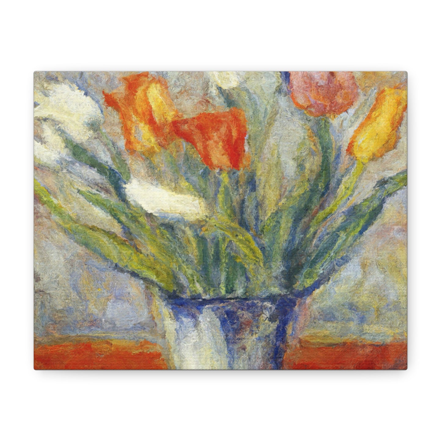 Spring Tulips in Bloom | Botanical Still Life Canvas Art