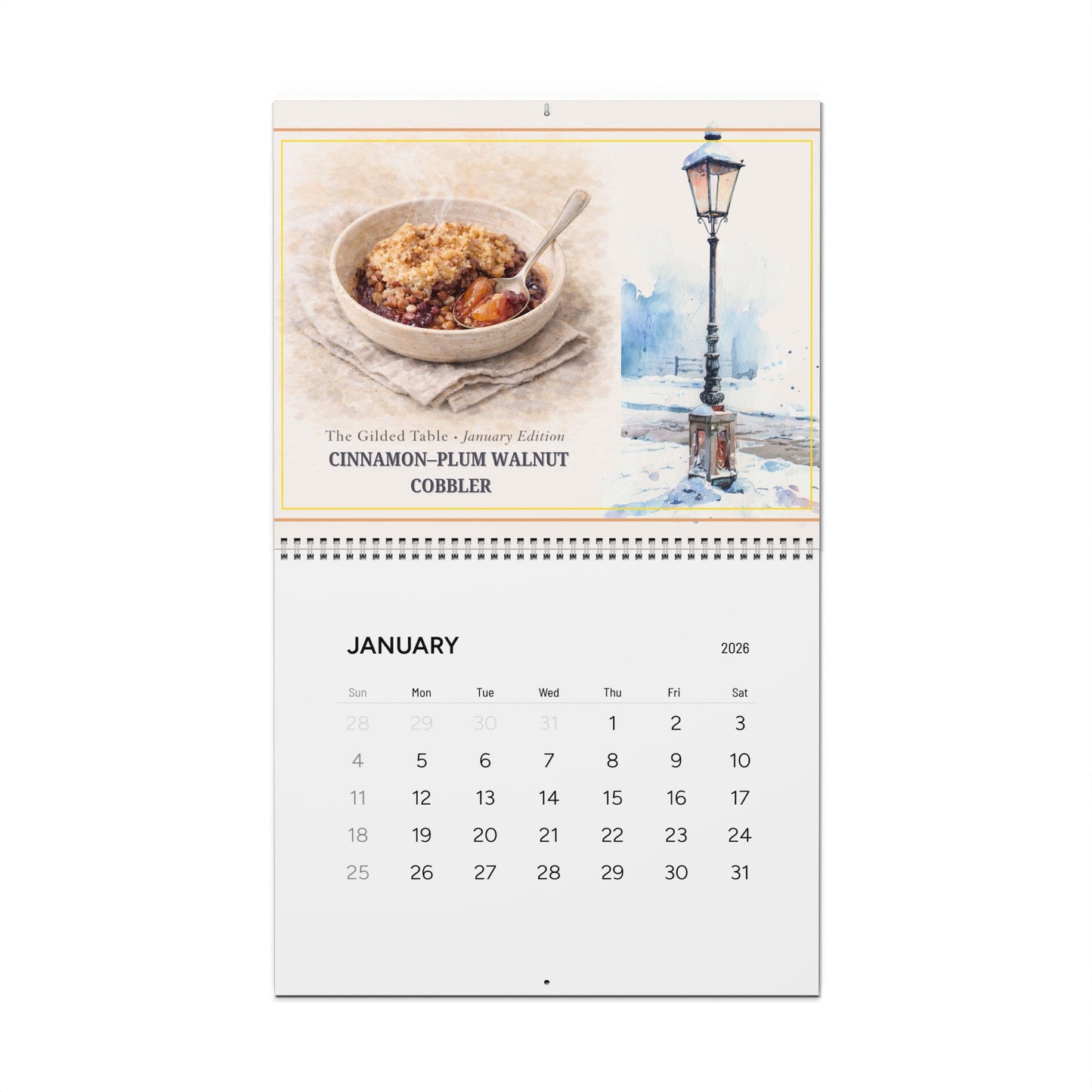 A Seasonal 2026 Kitchen Wall Calendar · The Gilded Table