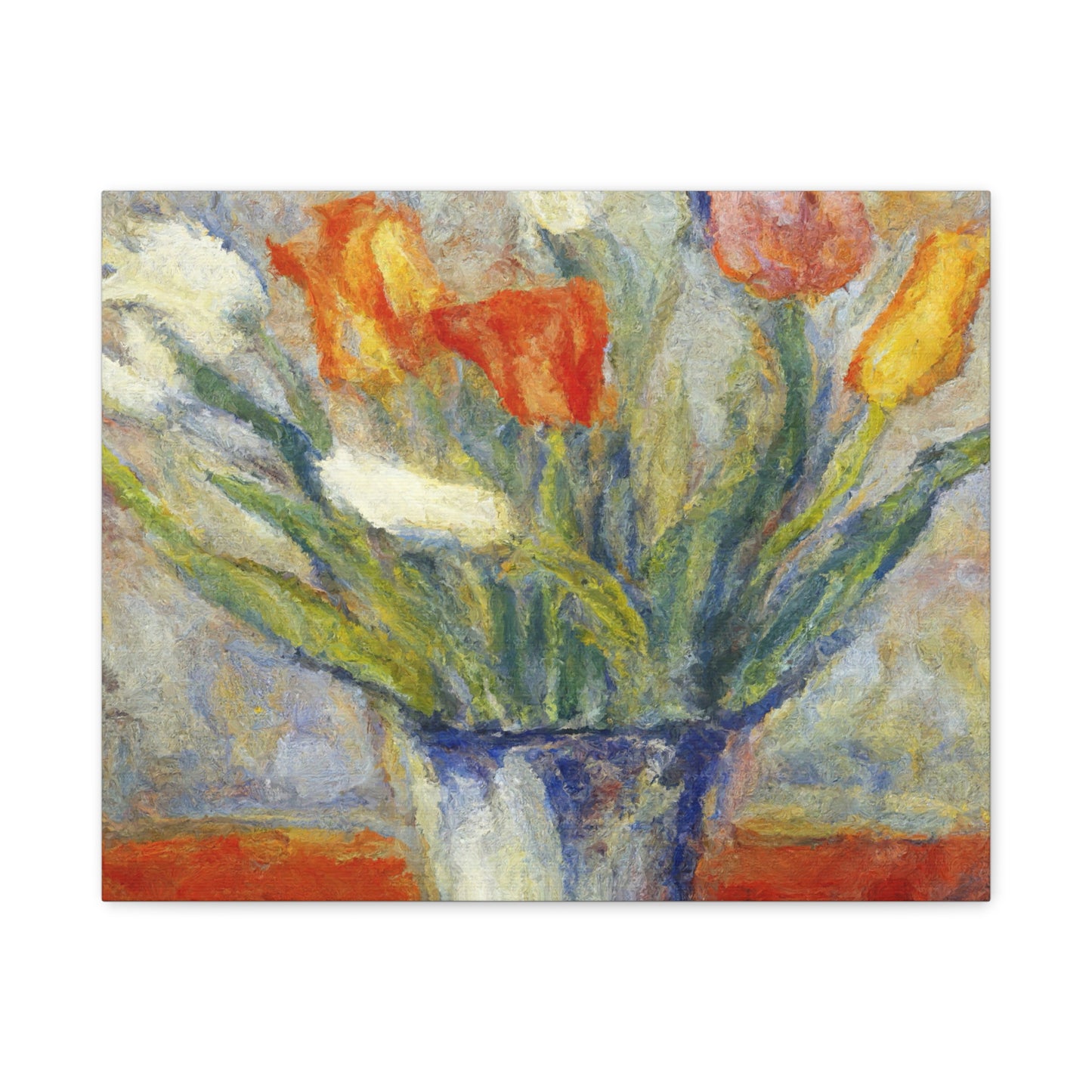 Spring Tulips in Bloom | Botanical Still Life Canvas Art