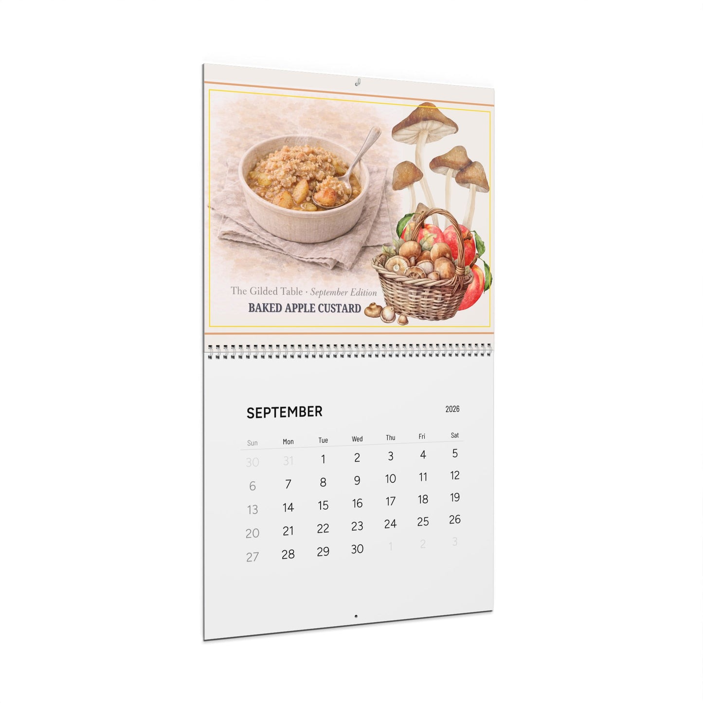 A Seasonal 2026 Kitchen Wall Calendar · The Gilded Table