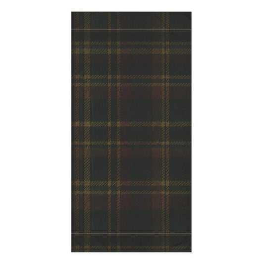 Briarwood Tartan Bath Towel — Heritage Plaid in Forest Green & Russet