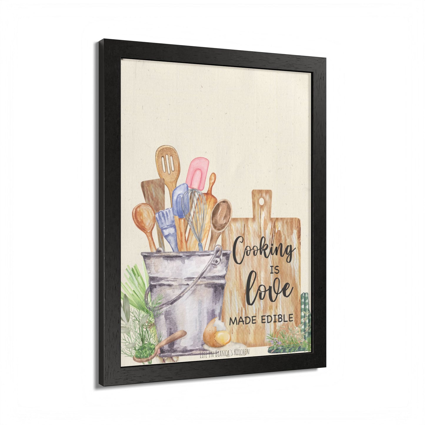Cooking Is Love Framed Wall Art | Kitchen Garden Collection