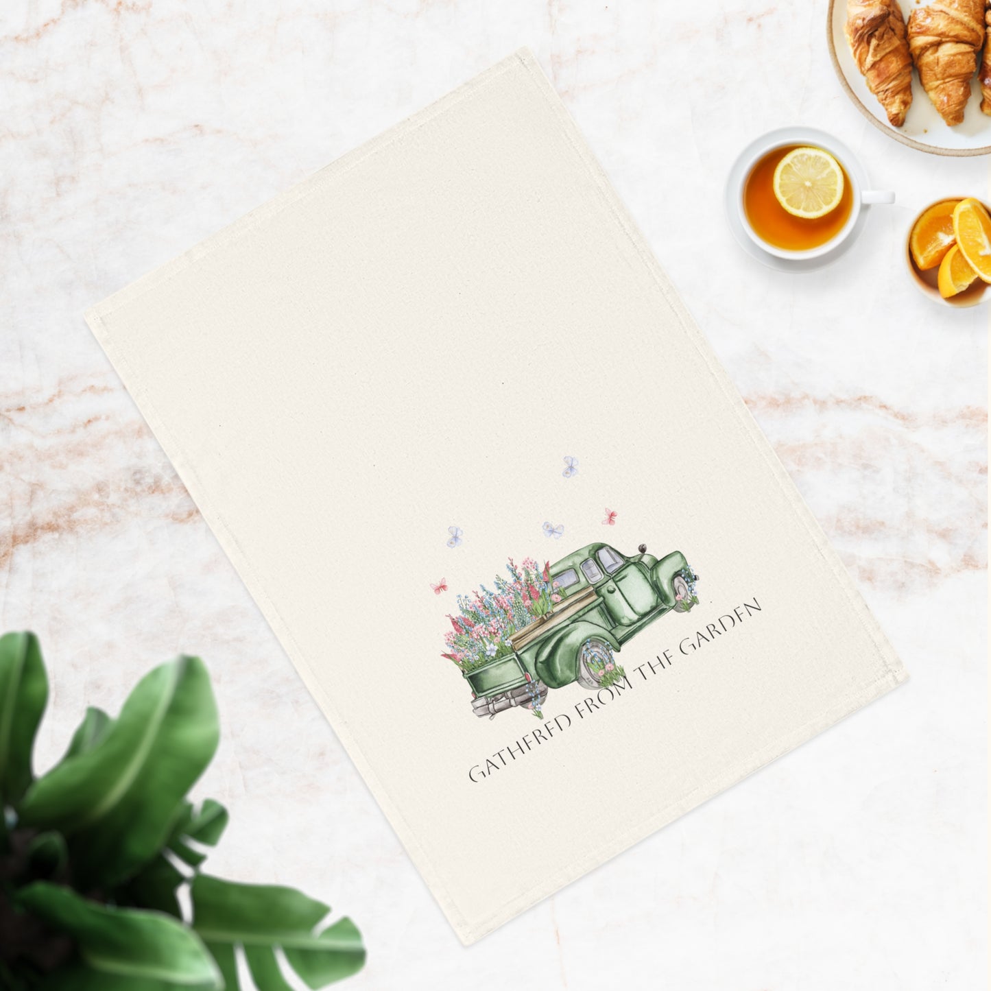 Gathered from the Garden  | Cotton Tea Towel – Spring Botanical