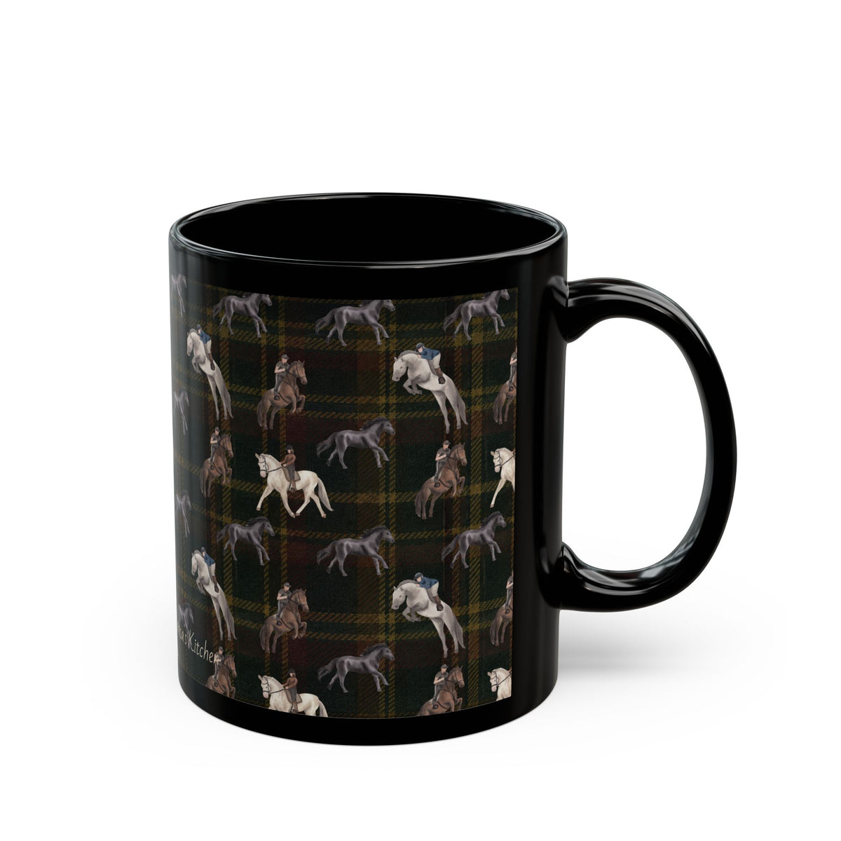 Briarwood Equestrian Mug — Horse & Heritage Tartan Design