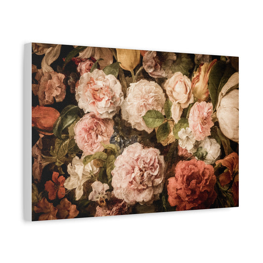 Carnations in Bloom | Botanical Still Life Canvas Art
