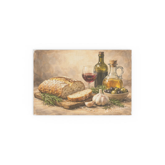 Rustic Bread Still Life (Silk Poster )  | La Tavola Rustica