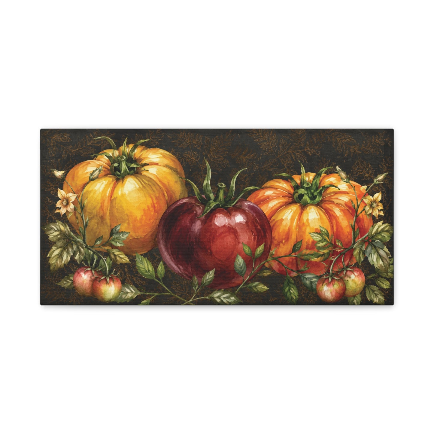Late Summer Tomatoes Botanical Canvas — Garden Still Life