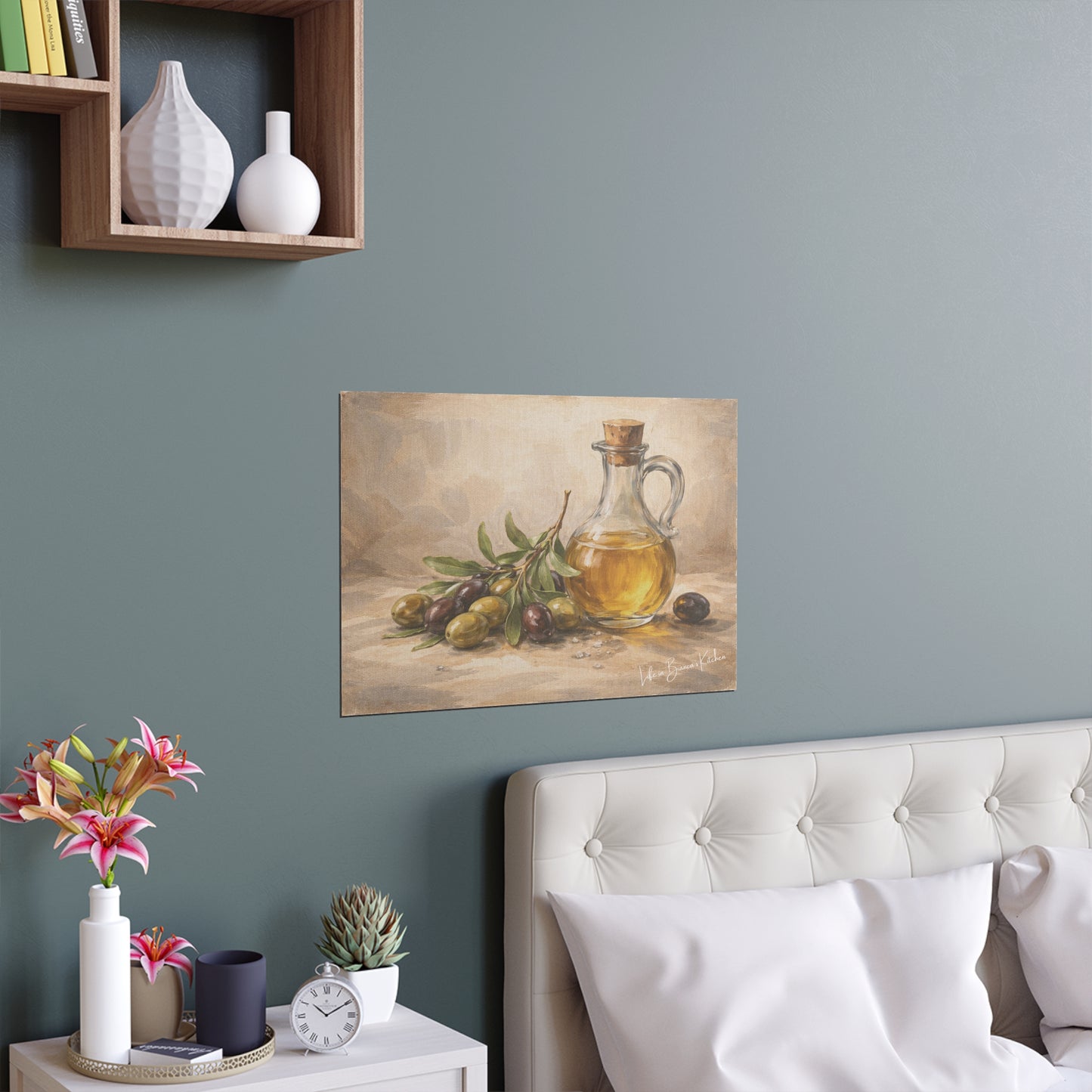Rustic Olives Still Life (Silk Poster )  | La Tavola Rustica