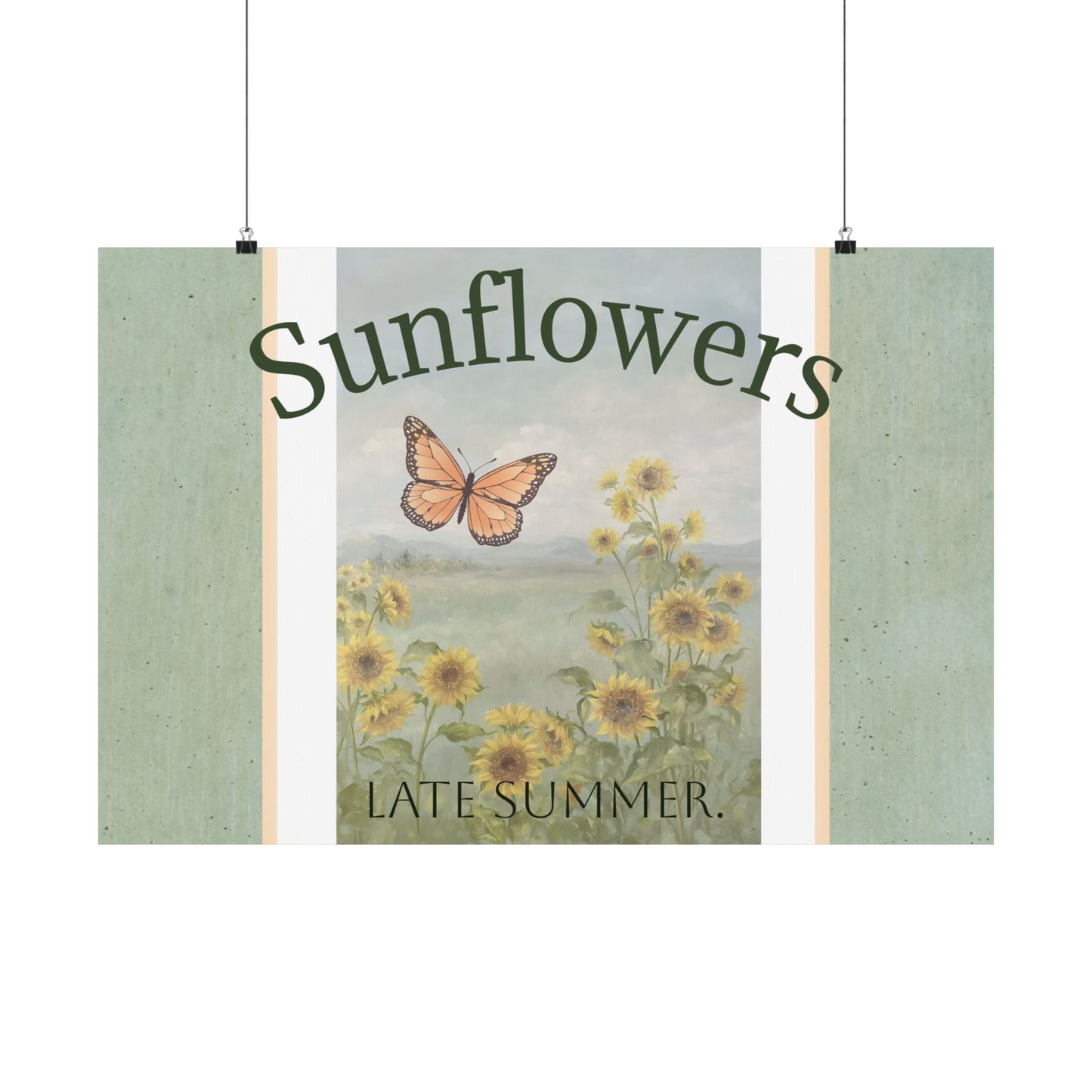 Sunflowers, Late Summer | Matte Botanical Garden Poster